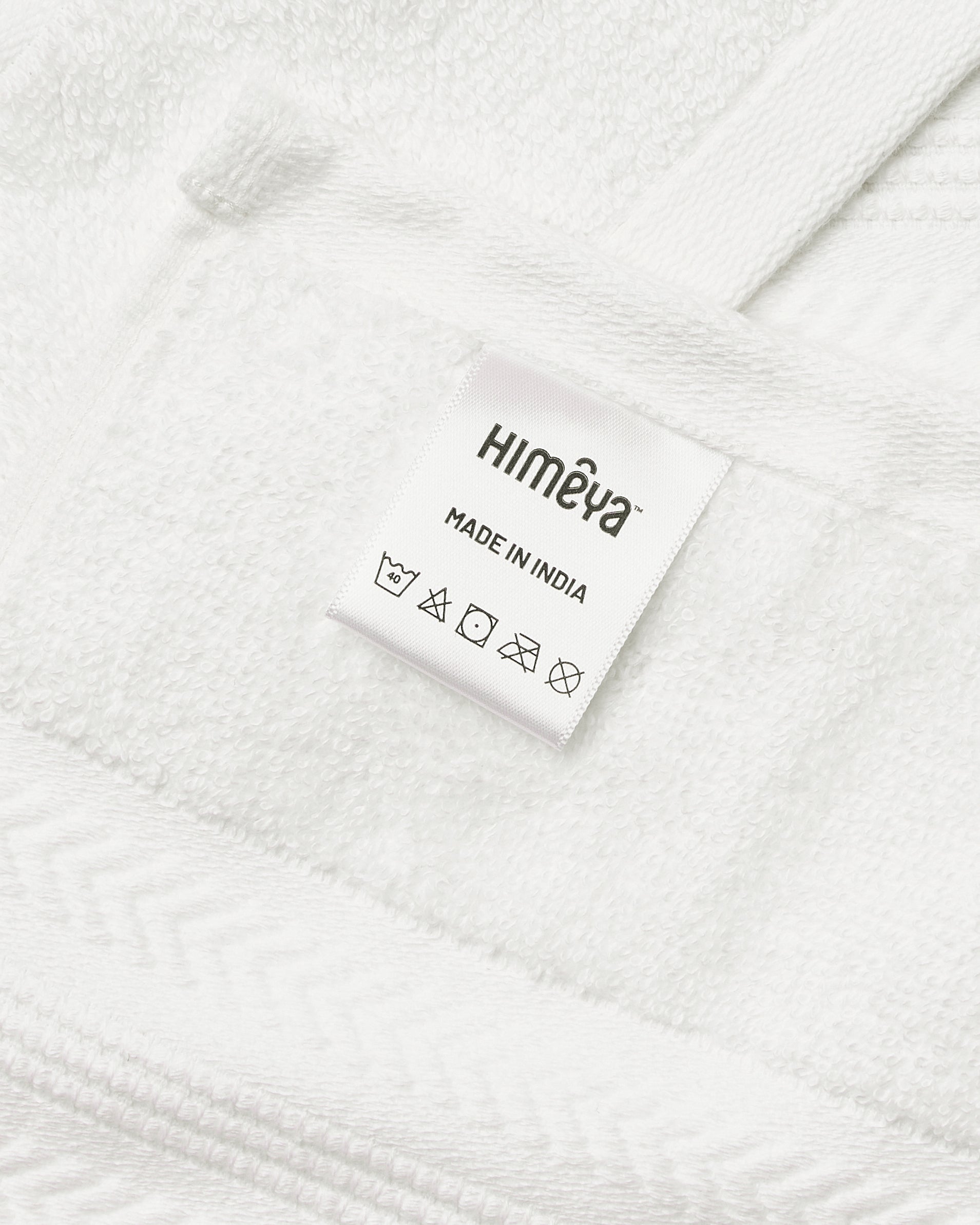 Bamboo Cotton|Bath Towel|600 GSM - White - By Himeya