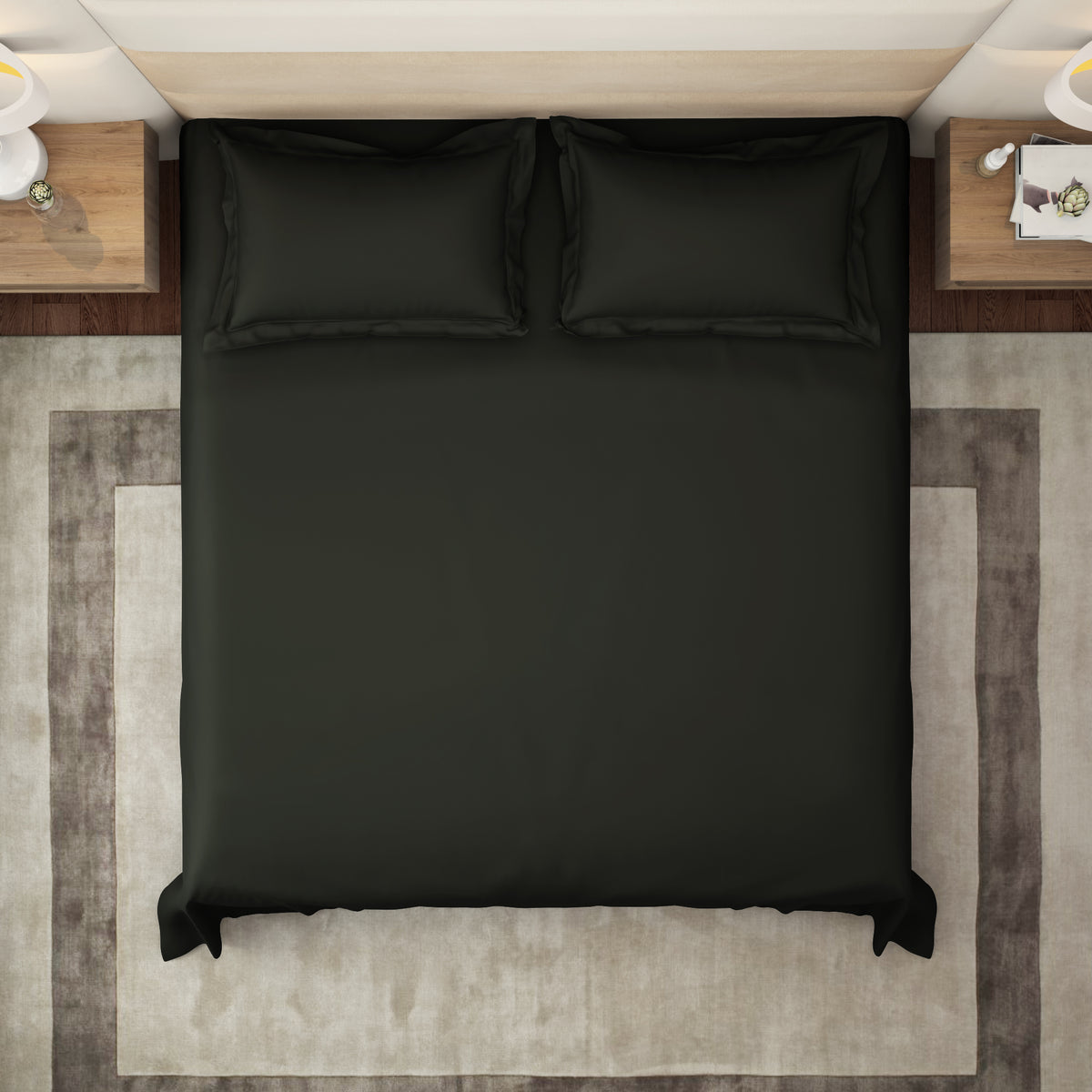 The Gold Collection | King Bedsheet Set | 300 TC Cotton | Smokey Grey