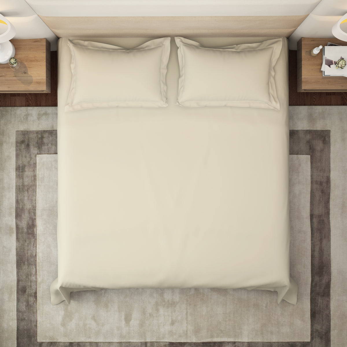 The Gold Collection | King Bedsheet Set | 300 TC Cotton | Pearl Almond
