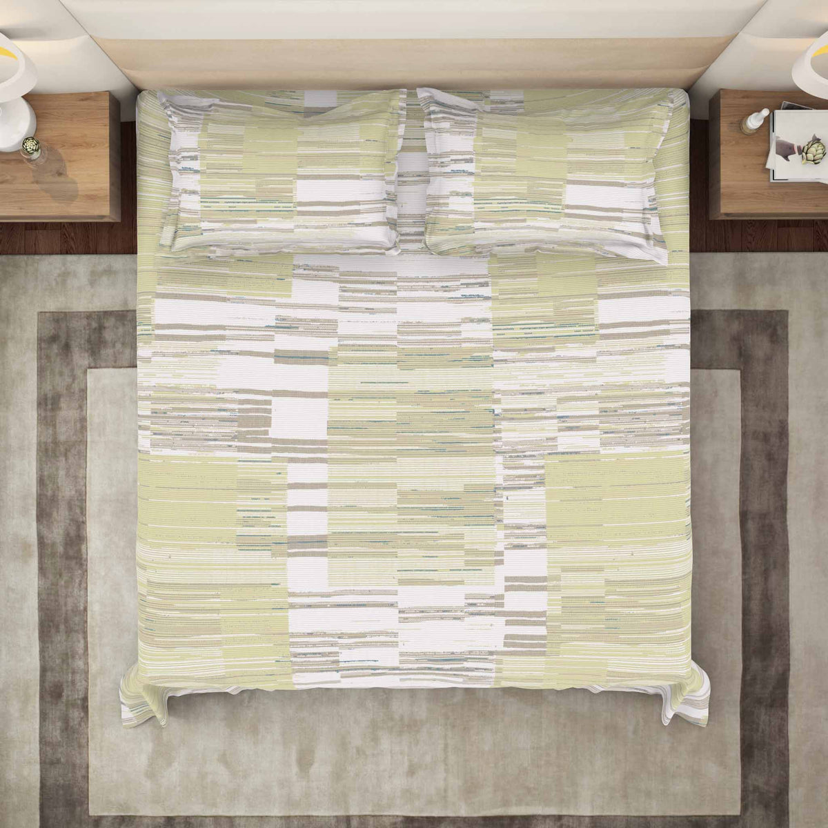 The Gold Collection | King Bedsheet Set | 300 TC Cotton | Light Sand