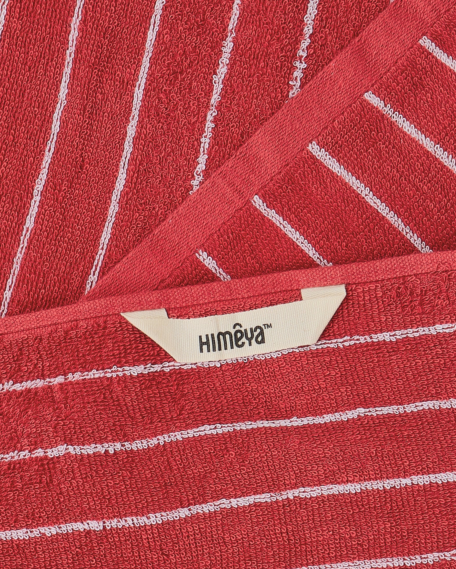 Elite Pin Stripe | Bath Towel | 350 GSM | Fire Red