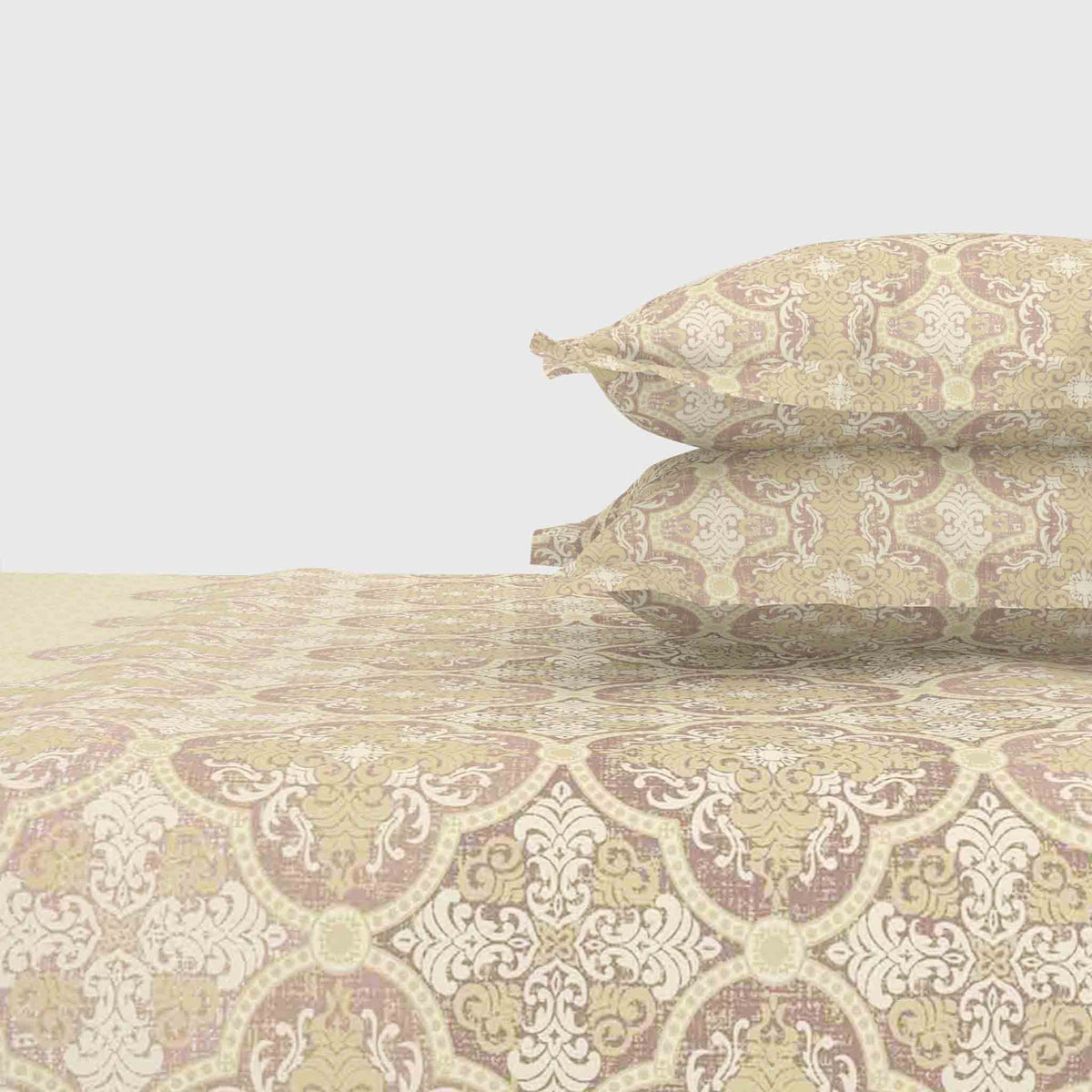 The Gold Collection | King Bedsheet Set | 300 TC Cotton | Castle Bronze