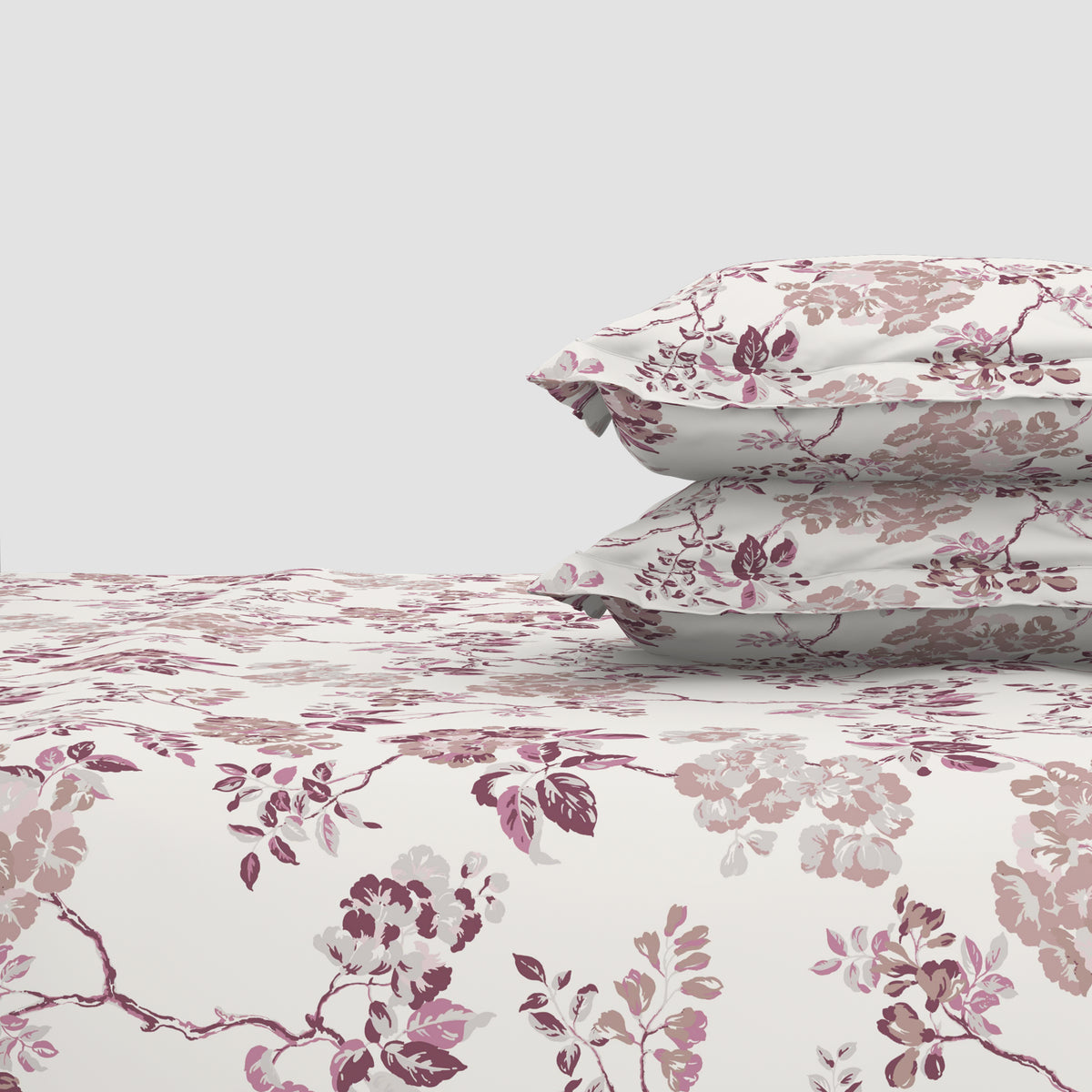 The Elite Collection | King Bedsheet Set | 180 TC Cotton | Pink Orchid