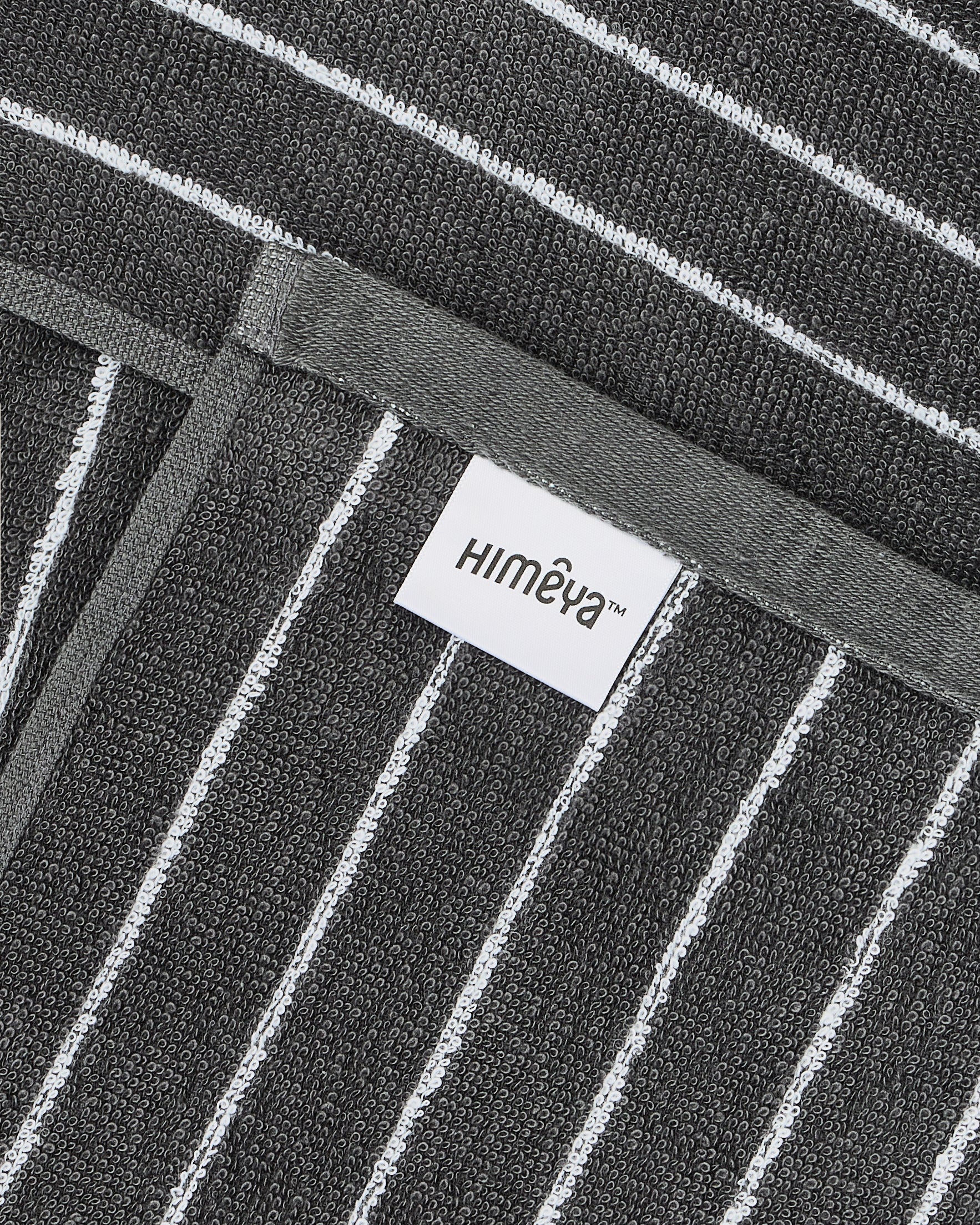 Elite Pin Stripe | Bath Towel | 350 GSM | Neutral Charcoal