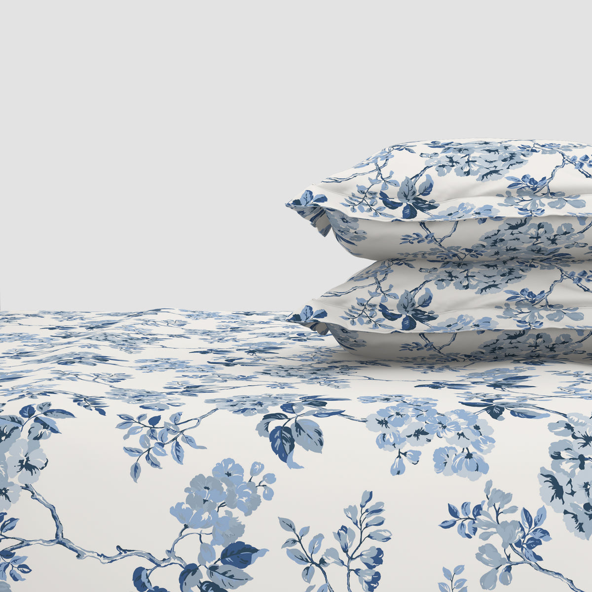 The Elite Collection | King Bedsheet Set | 180 TC Cotton | Indigo