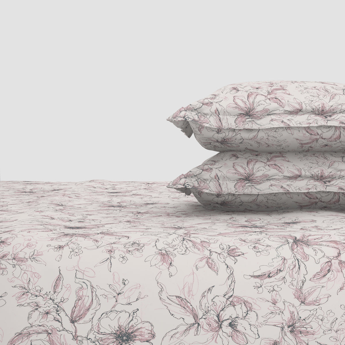 The Elite Collection | King Bedsheet Set | 180 TC Cotton | Cinder Rose