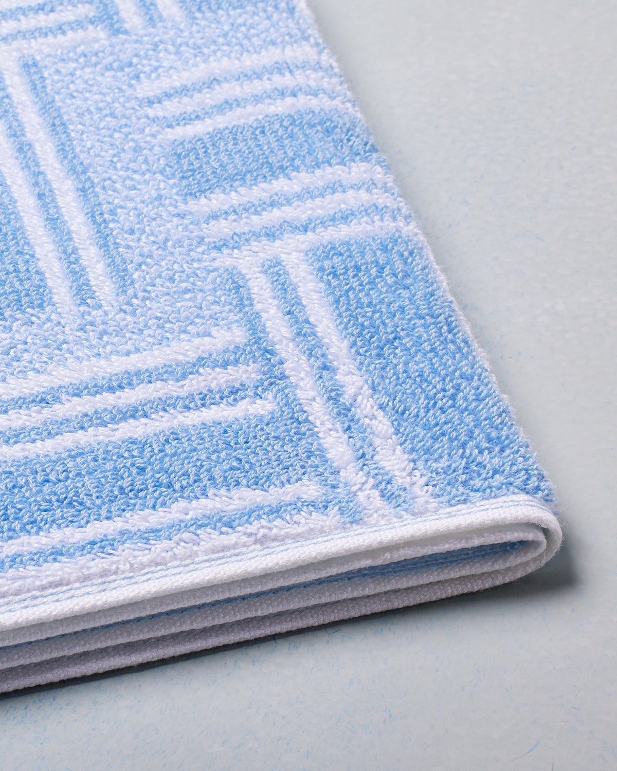 Himeya Fashion Greek Grace 500 GSM Bath Towel - Angle Blue
