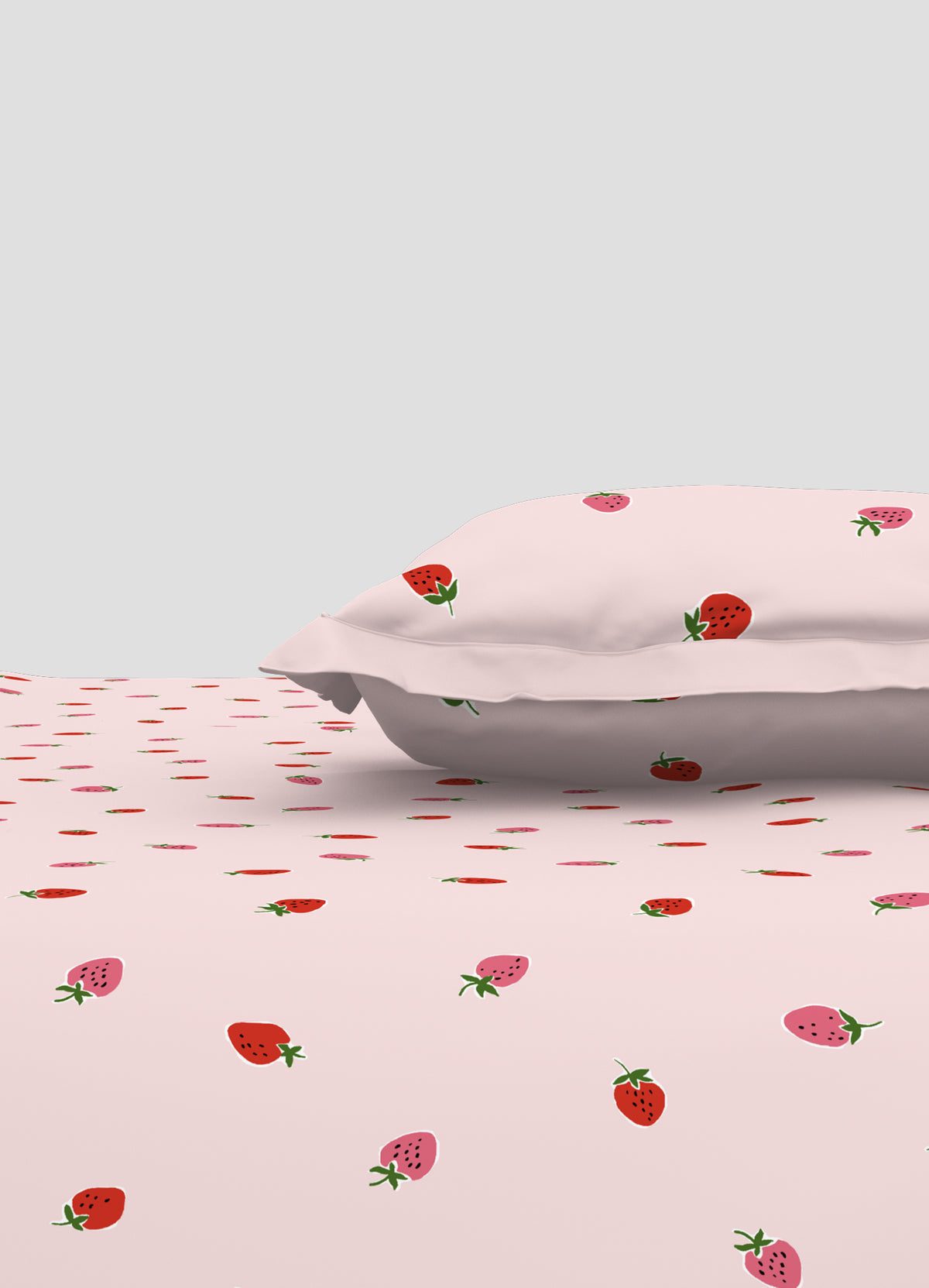 The Elegant Collection | Printed Single Bedsheet Set | 190 TC Cotton | Wild Straw Toss - Pink