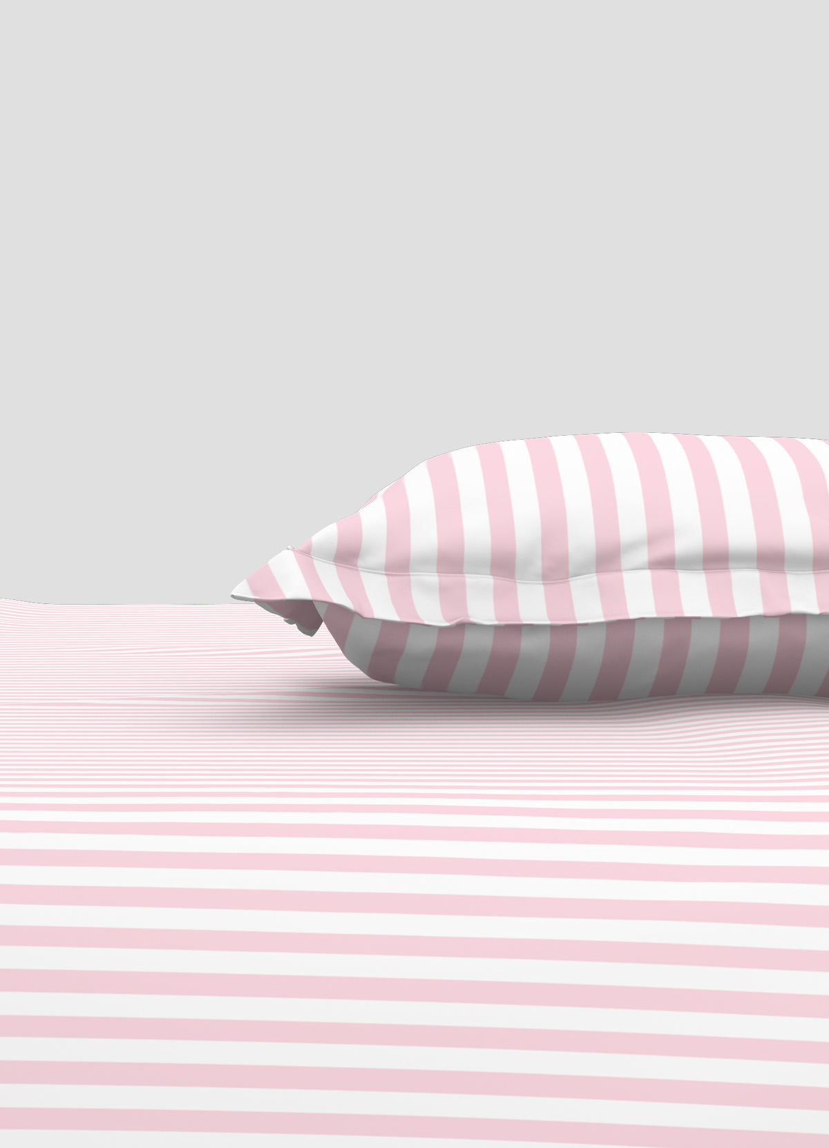 The Elegant Collection | Printed Single Bedsheet Set | 190 TC Cotton | Seersucker Stripe