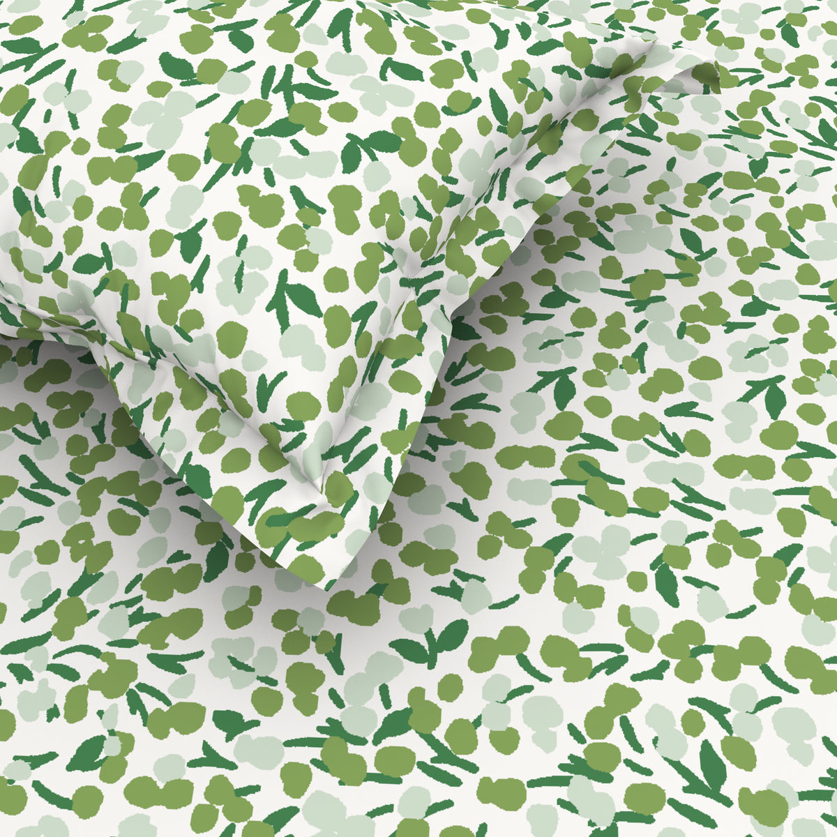 The Elegant Collection | Printed Double Bedsheet Set | 190 TC Cotton | Breezy Buds-Turtle Grn