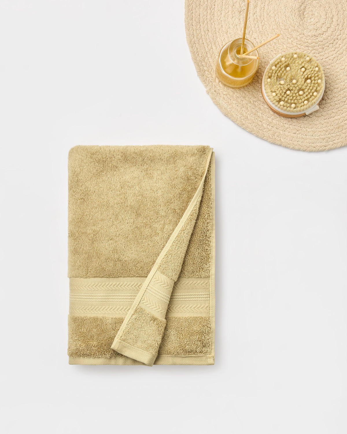 Bamboo Cotton | Bath Towel | 600 GSM | Golden Beige