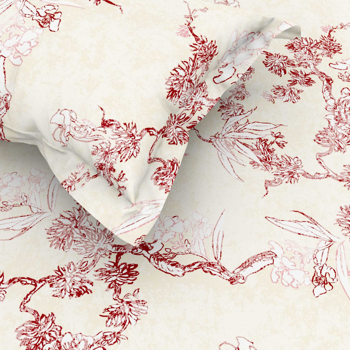 The Gold Collection | King Bedsheet Set | 300 TC Cotton | Red