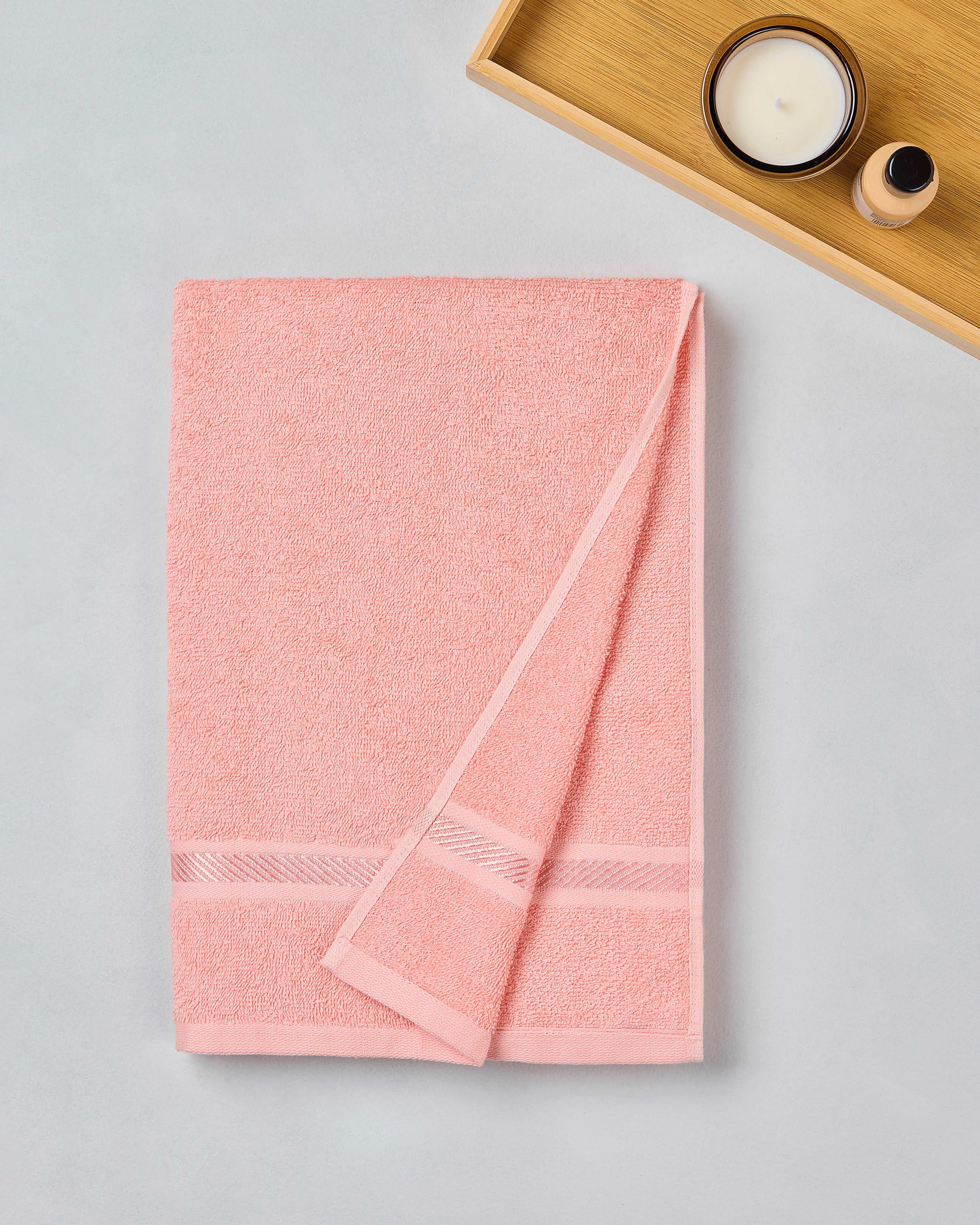 Comfort Aero Cotton | Bath Towel | 350 GSM | Peach Poetry