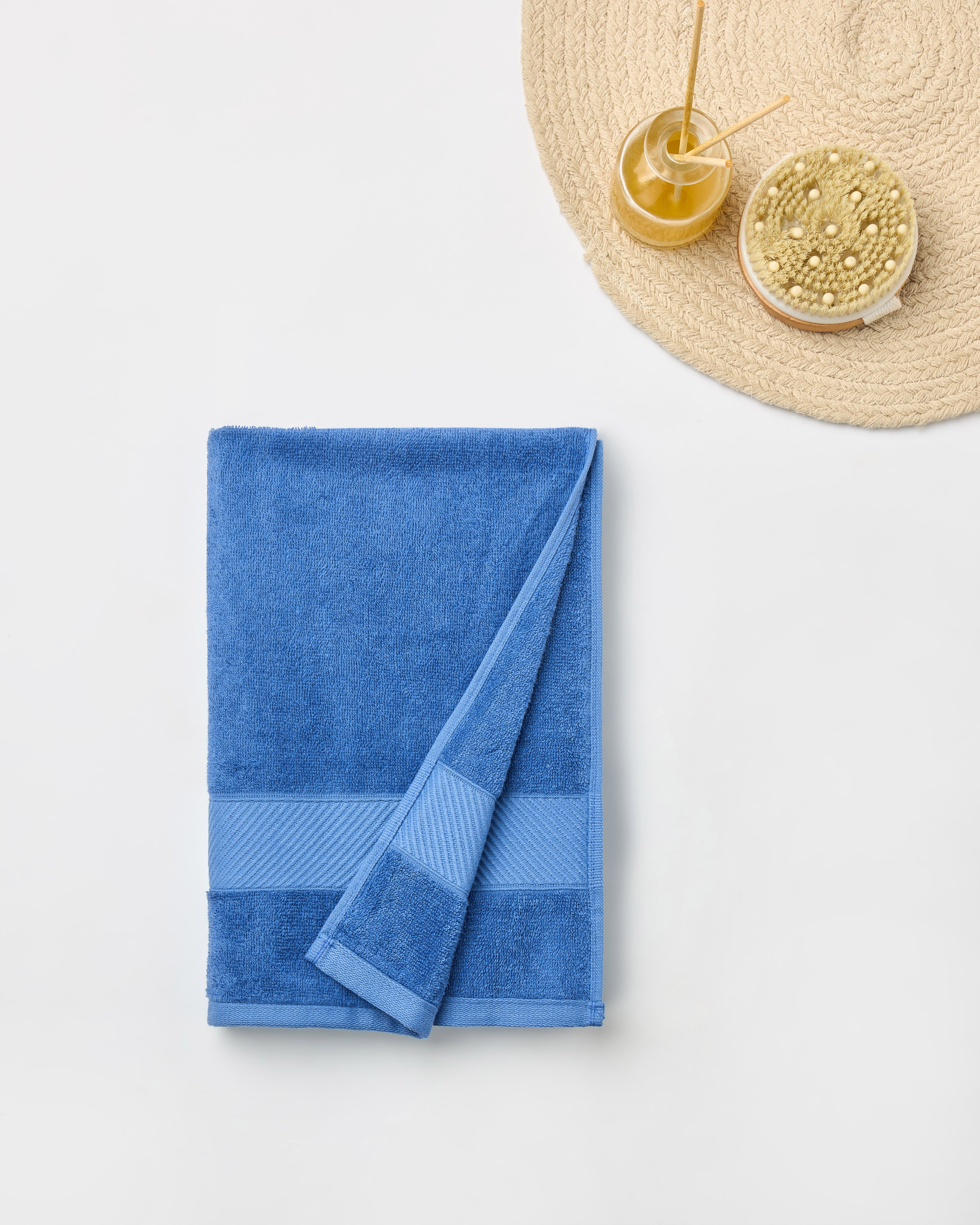 Bamboo Cotton|Bath Towel|400 GSM - Ocean Blue - By Himeya