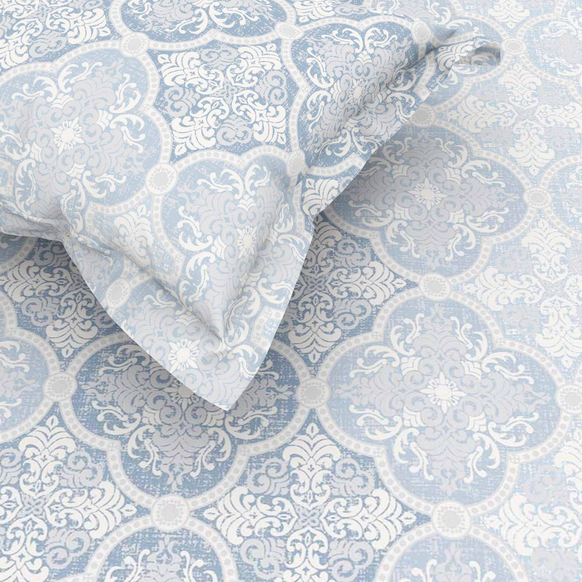 The Gold Collection | King Bedsheet Set | 300 TC Cotton | Castle Blue