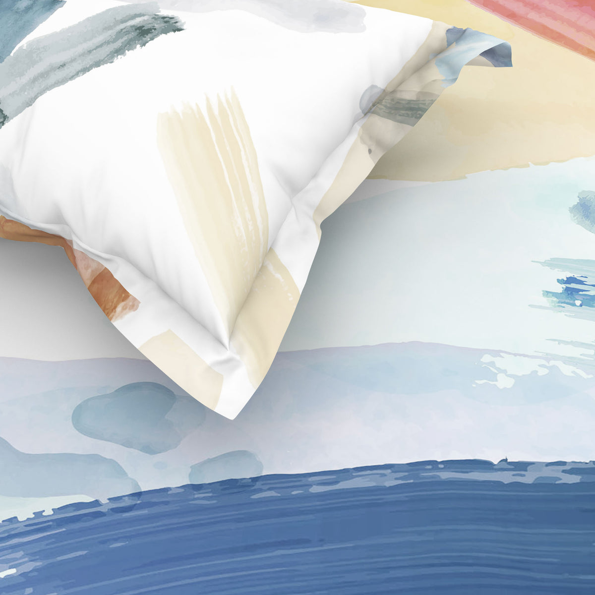 The Gold Collection | King Bedsheet Set | 300 TC Cotton | Brush Stroke