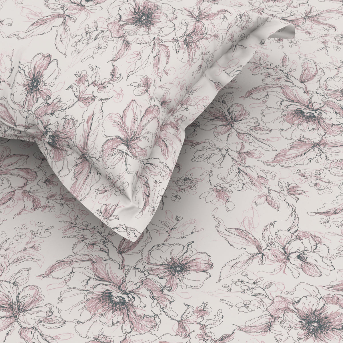 The Elite Collection | King Bedsheet Set | 180 TC Cotton | Cinder Rose