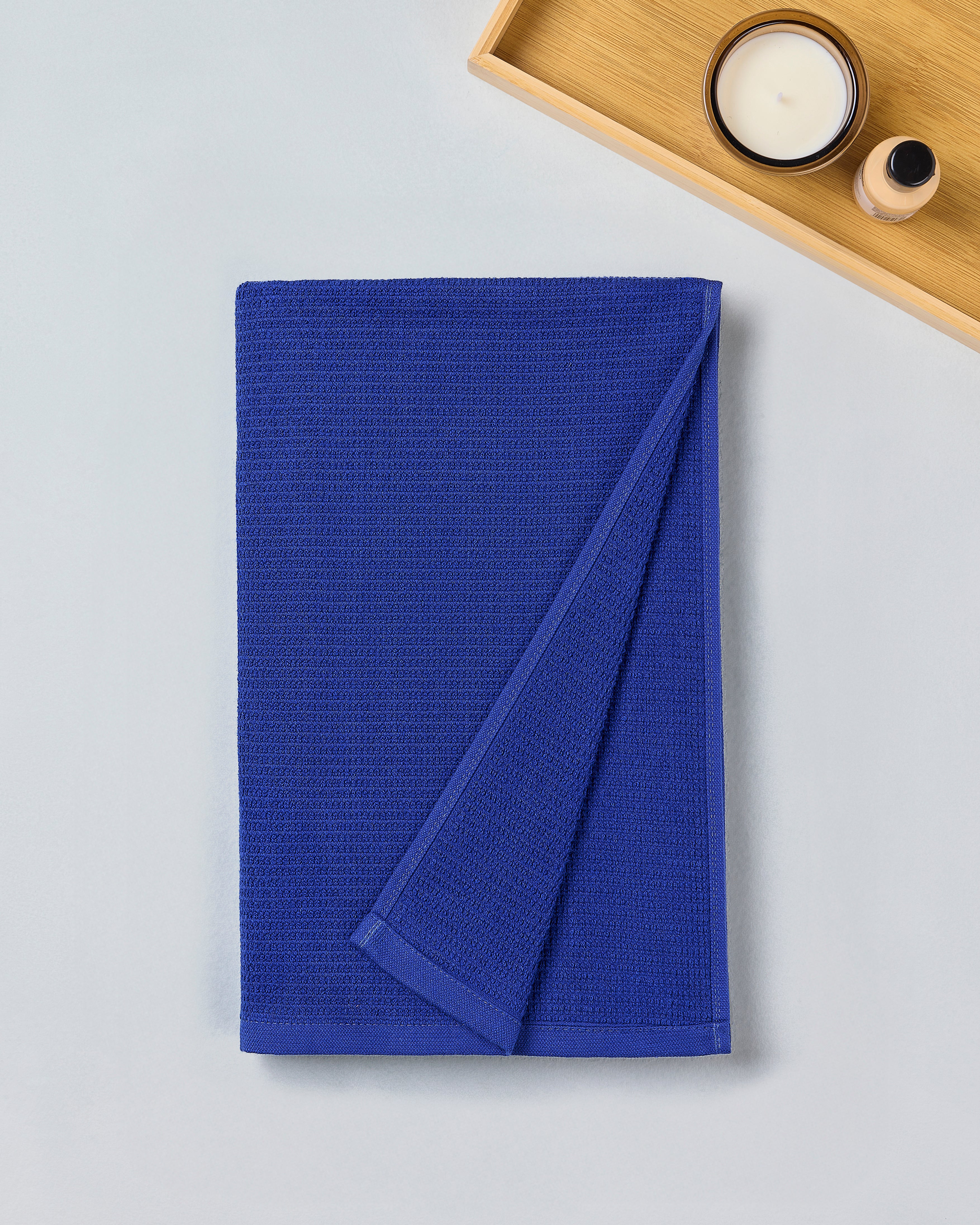 Comfort Collection, Waffle Grid | Bath Towel | 360 GSM 100% Cotton - Celestial Blue by Himeya