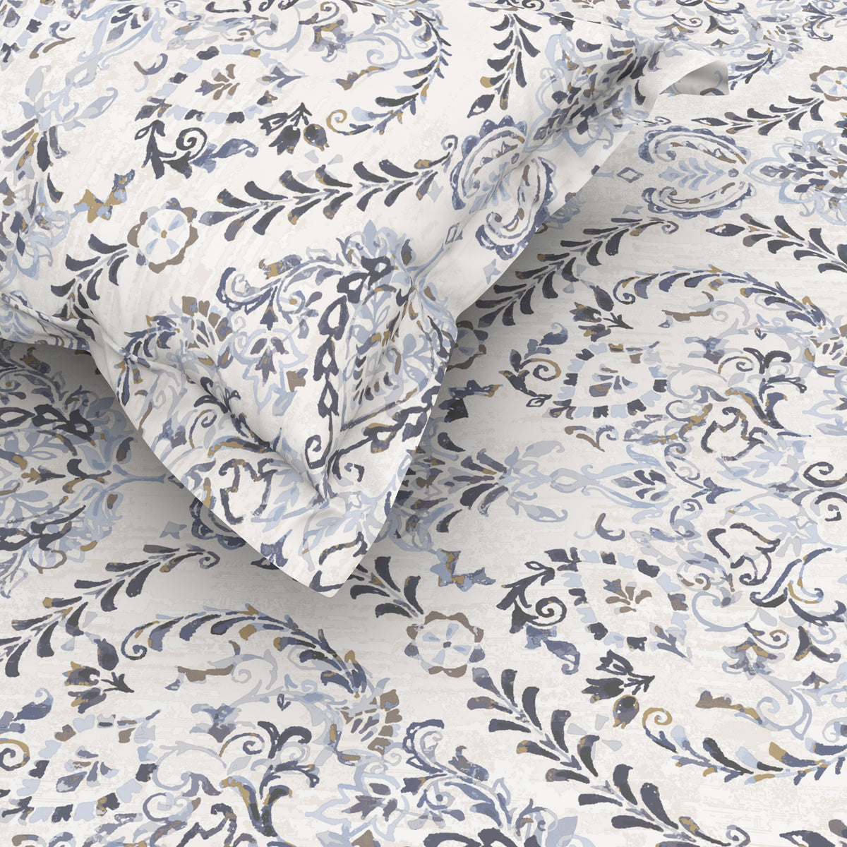 The Elite Collection | King Bedsheet Set | 180 TC Cotton | Blue