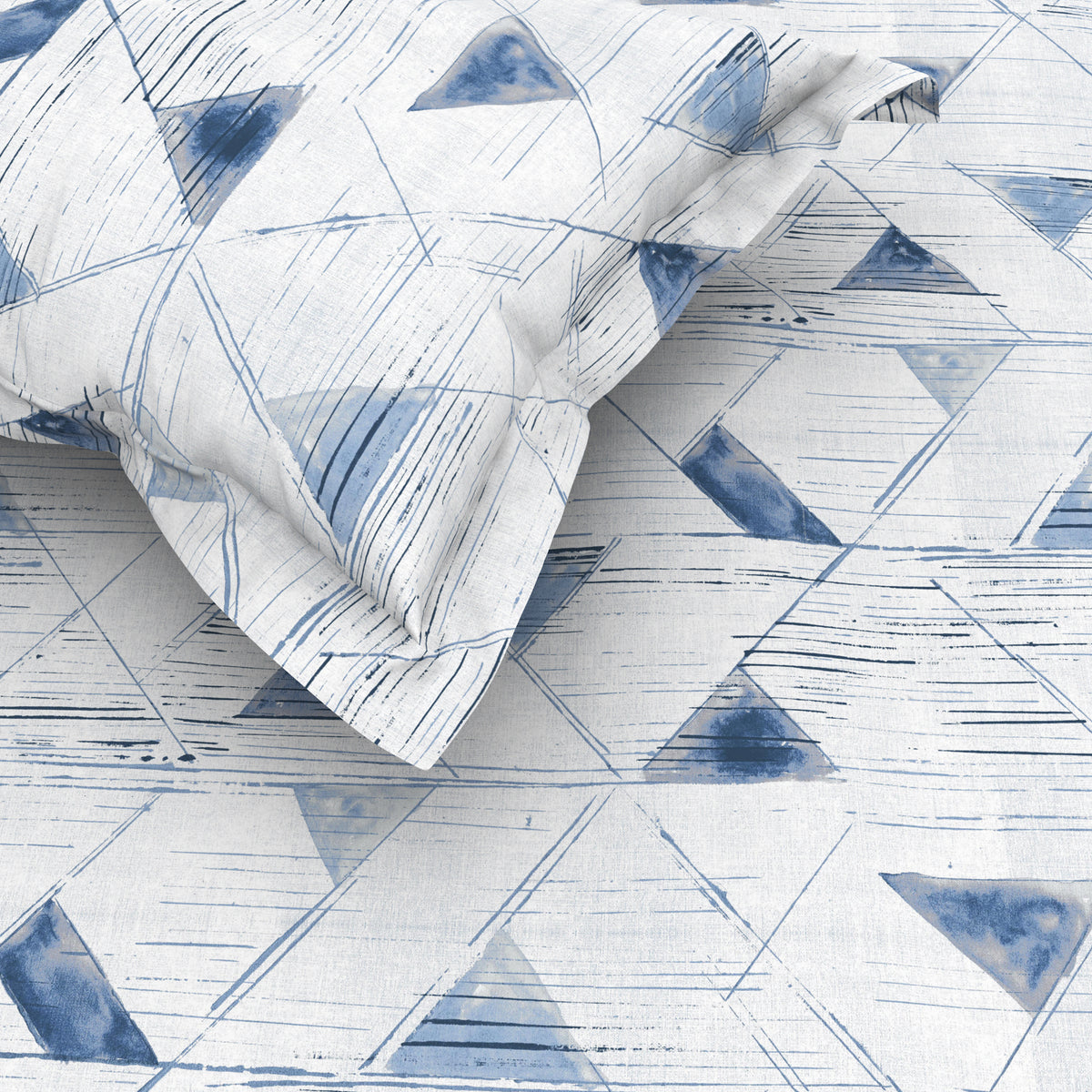 The Elite Collection | King Bedsheet Set | 180 TC Cotton | Indigo