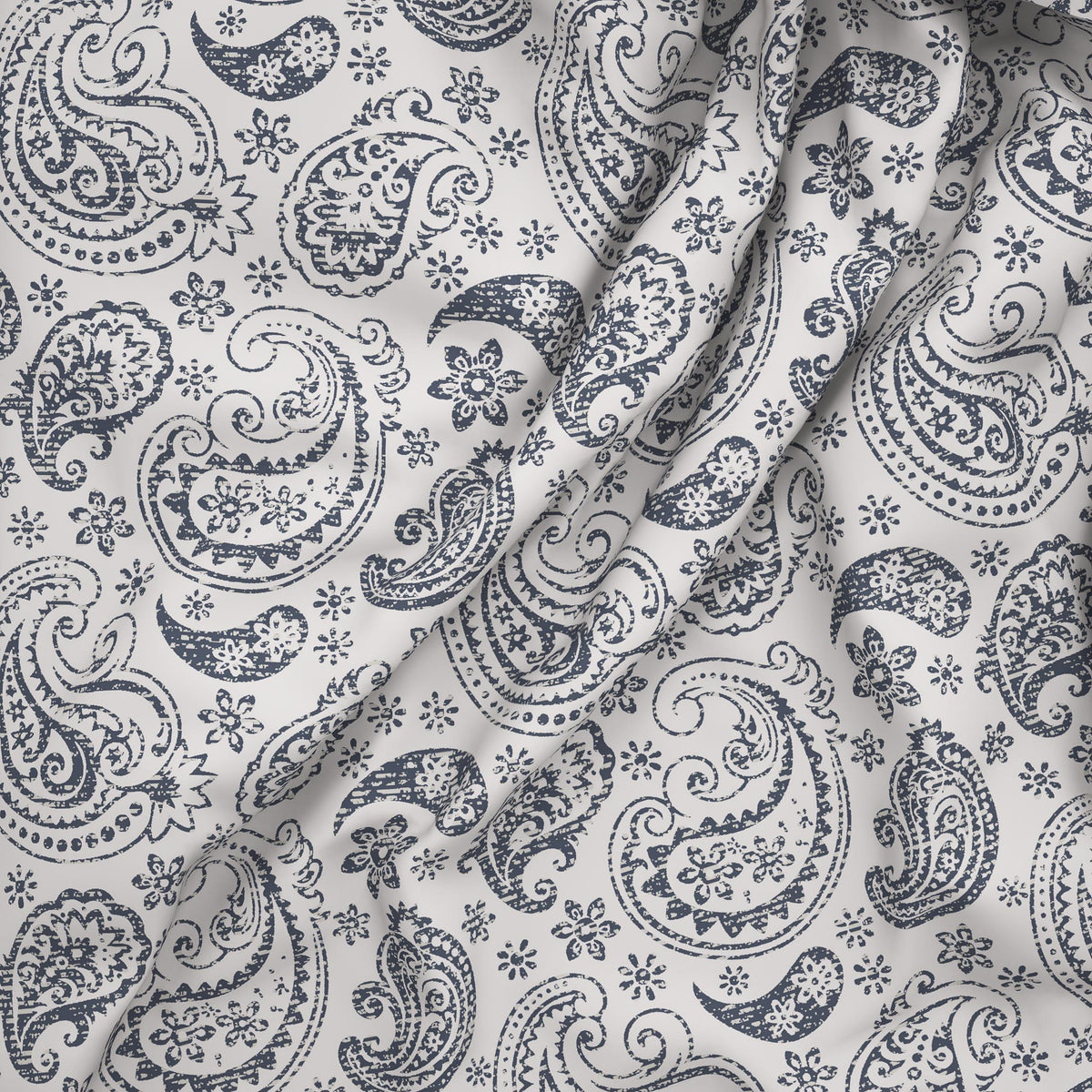 The Comfort Collection | Printed King Bedsheet Set | 120 Tc Percale Print | Soft Grey