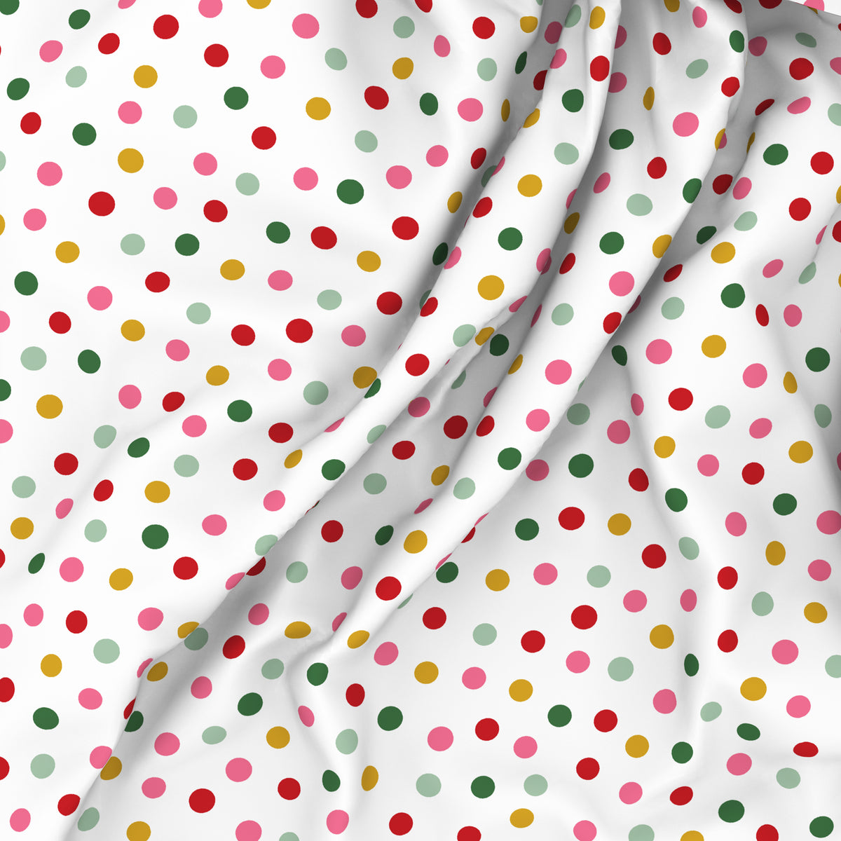 The Elegant Collection | Printed Double Bedsheet Set | 190 TC Cotton | Festive Dot Small-Bold Multi