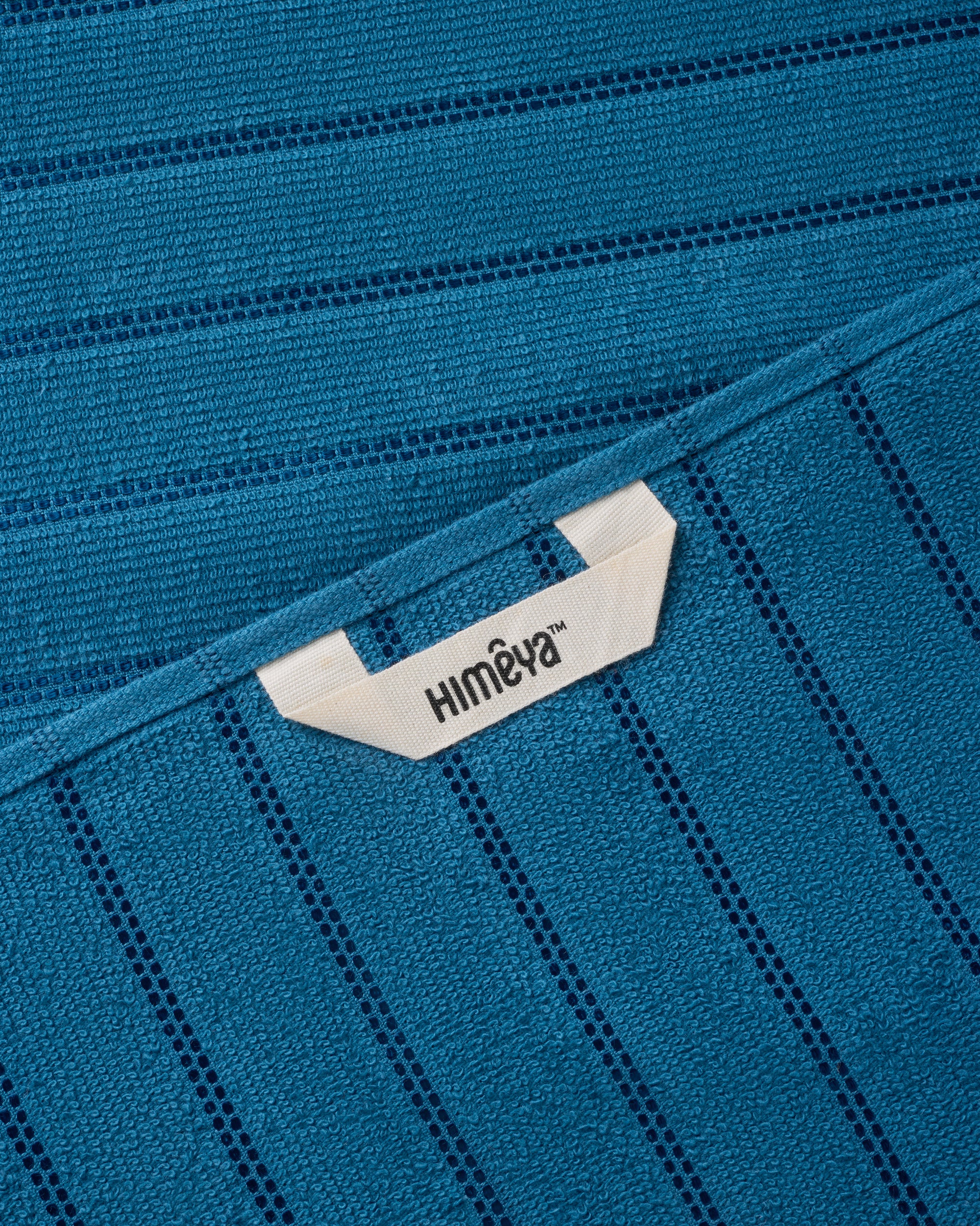 Himeya Comfort Pearl Stripe 300 GSM Bath Towel - Nautical Blue