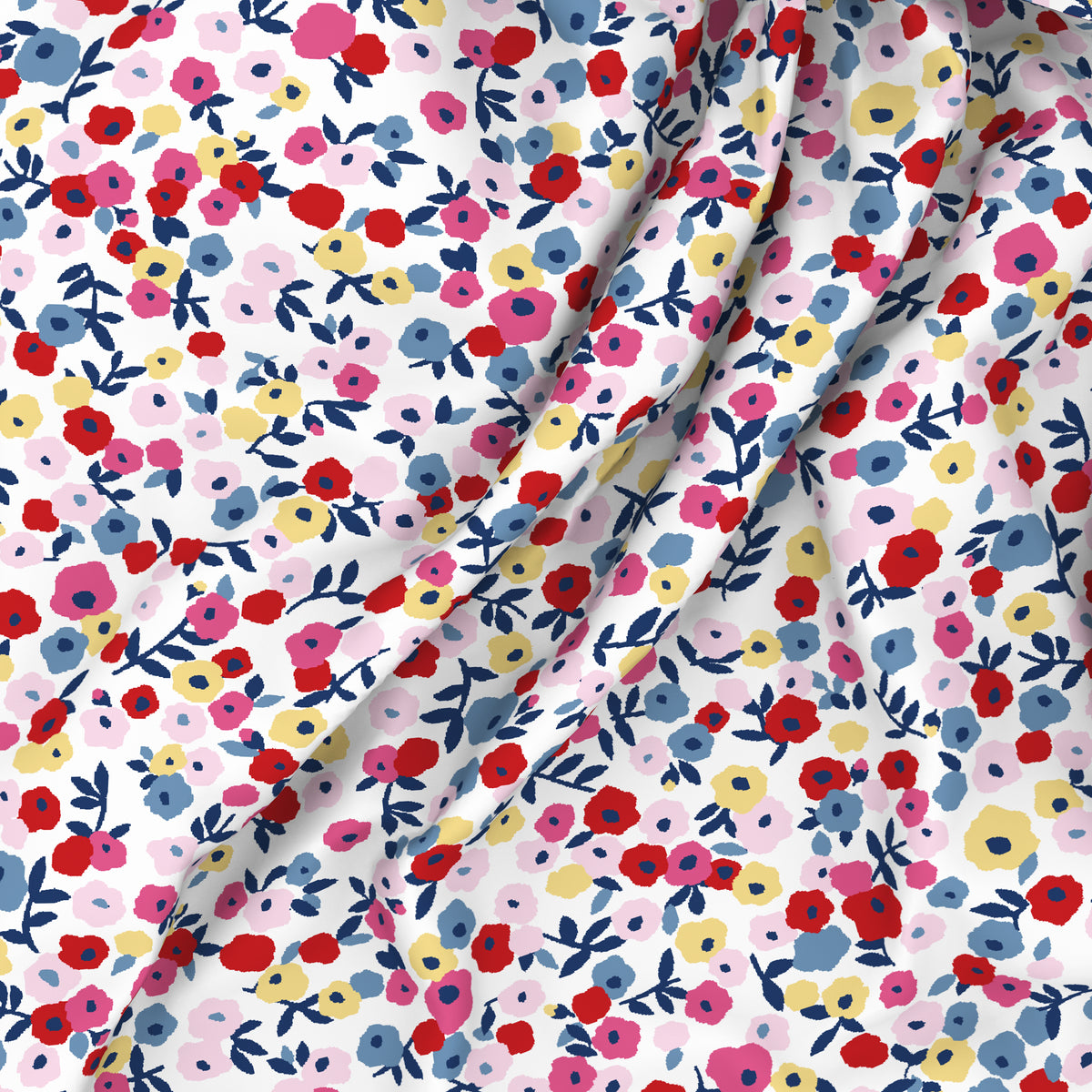 The Elegant Collection | Printed Single Bedsheet Set | 190 TC Cotton | Park Avenue Ditsy-Pink Green