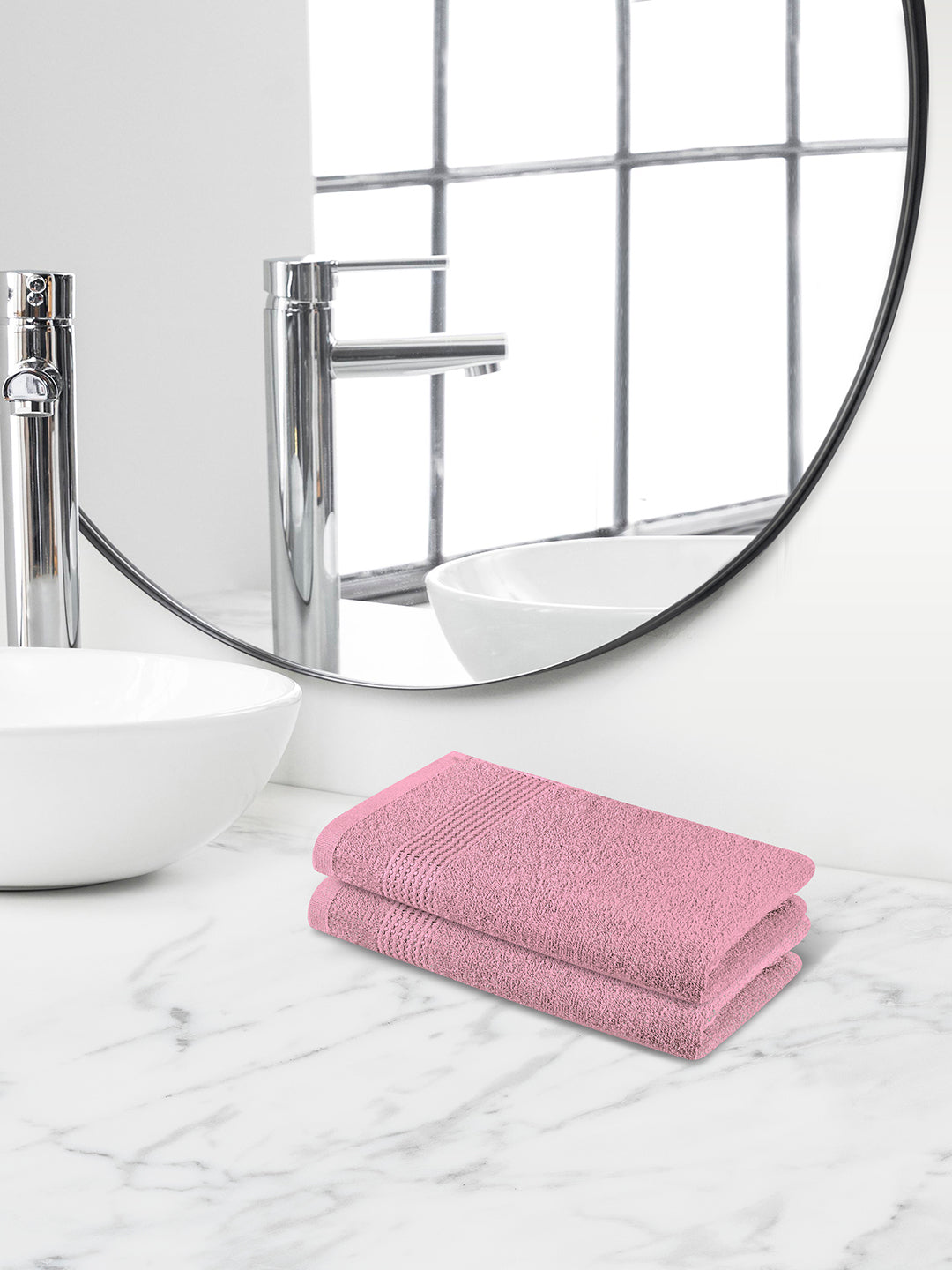 Comfort Collection, Daily Lite | Hand Towel | 320 GSM Pack of 2 - Blush Pink by Himeya