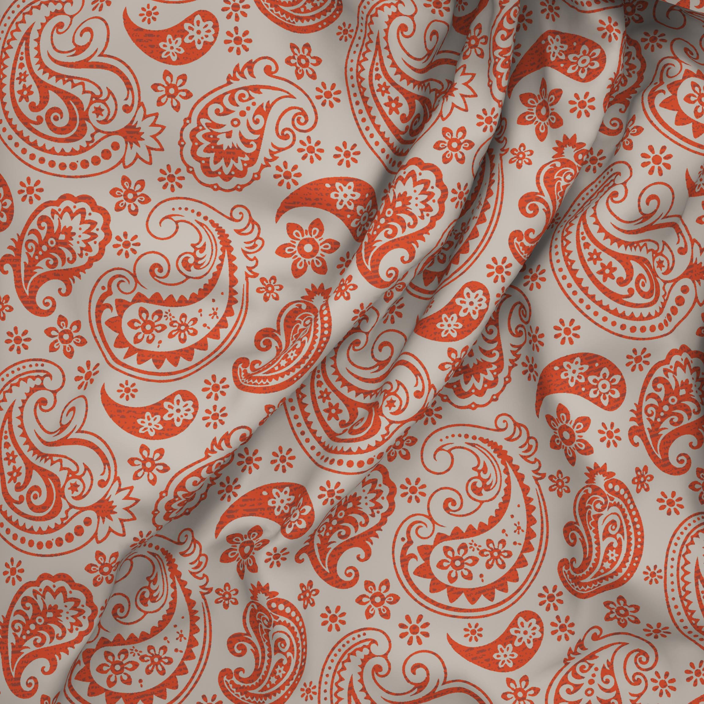 The Comfort Collection | Printed King Bedsheet Set | 120 Tc Percale Print - Rust