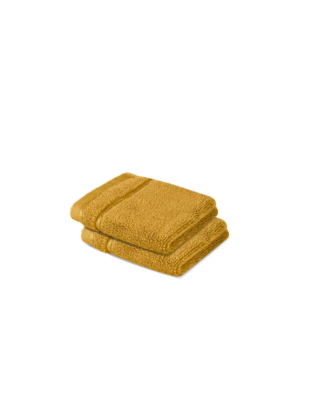 Gold Super Plush Pack of 2 Face Towels