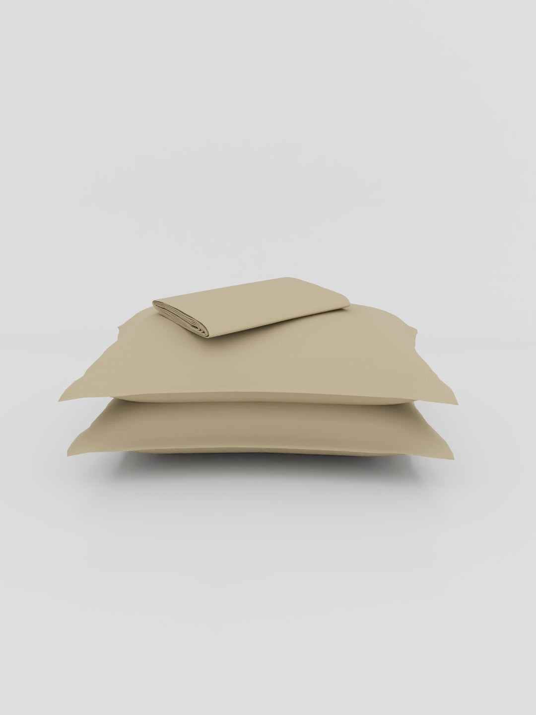 The Gold Collection | Solid King Bedsheet Set | 300 TC Sateen Solid | Peeled Almond
