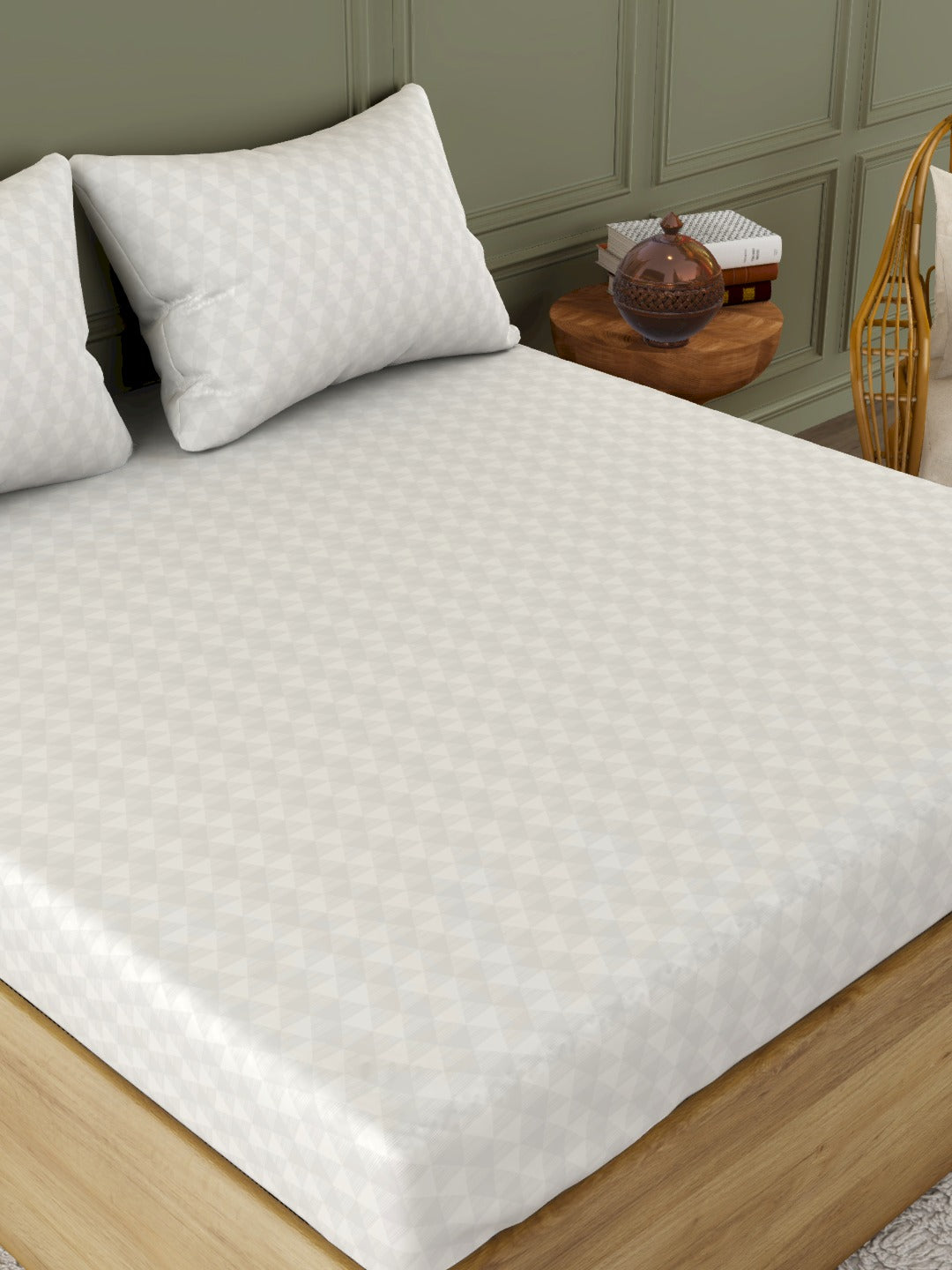 The Gold Collection | Jacquard King Bedsheet Set | 300 TC  |  Jacquard-Bright Gold