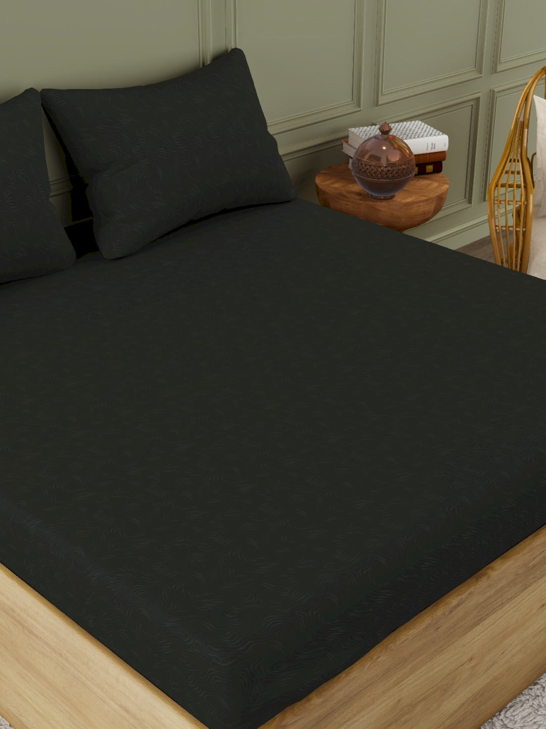 The Gold Collection | Jacquard King Bedsheet Set | 300 TC |  Jacquard-Bright Gold
