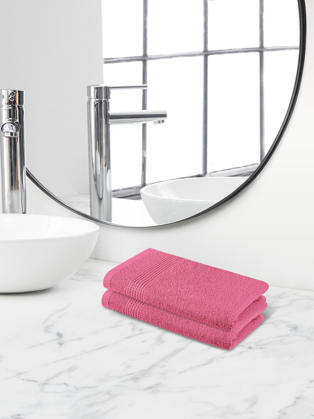 Comfort Collection | Hand Towel | 320 GSM Pack of 2 | Raspberry Pink by Himeya