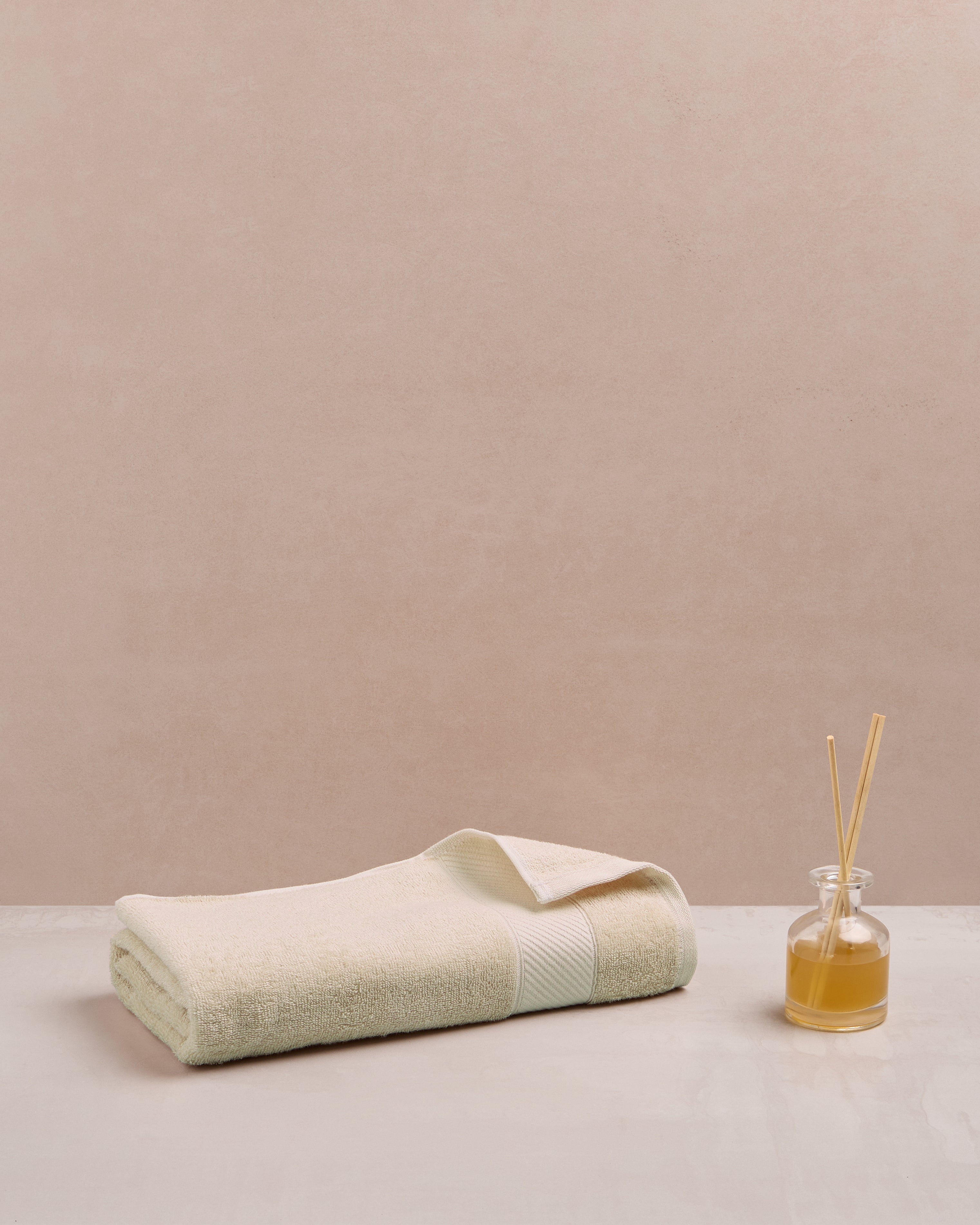 Bamboo Cotton|Bath Towel|400 GSM - Sand Stone - By Himeya