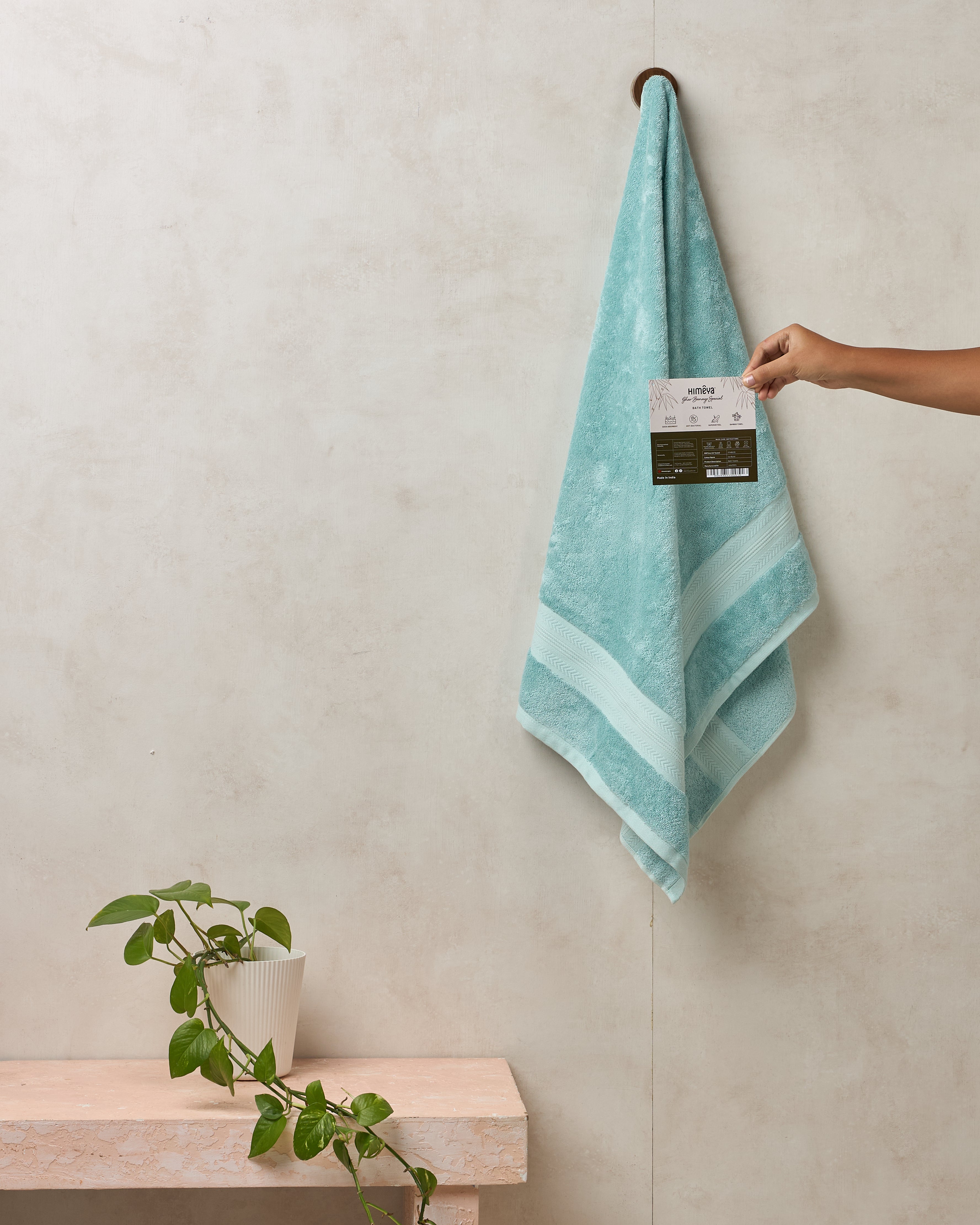 Bamboo Cotton|Bath Towel|600 GSM - Ice Burst - By Himeya