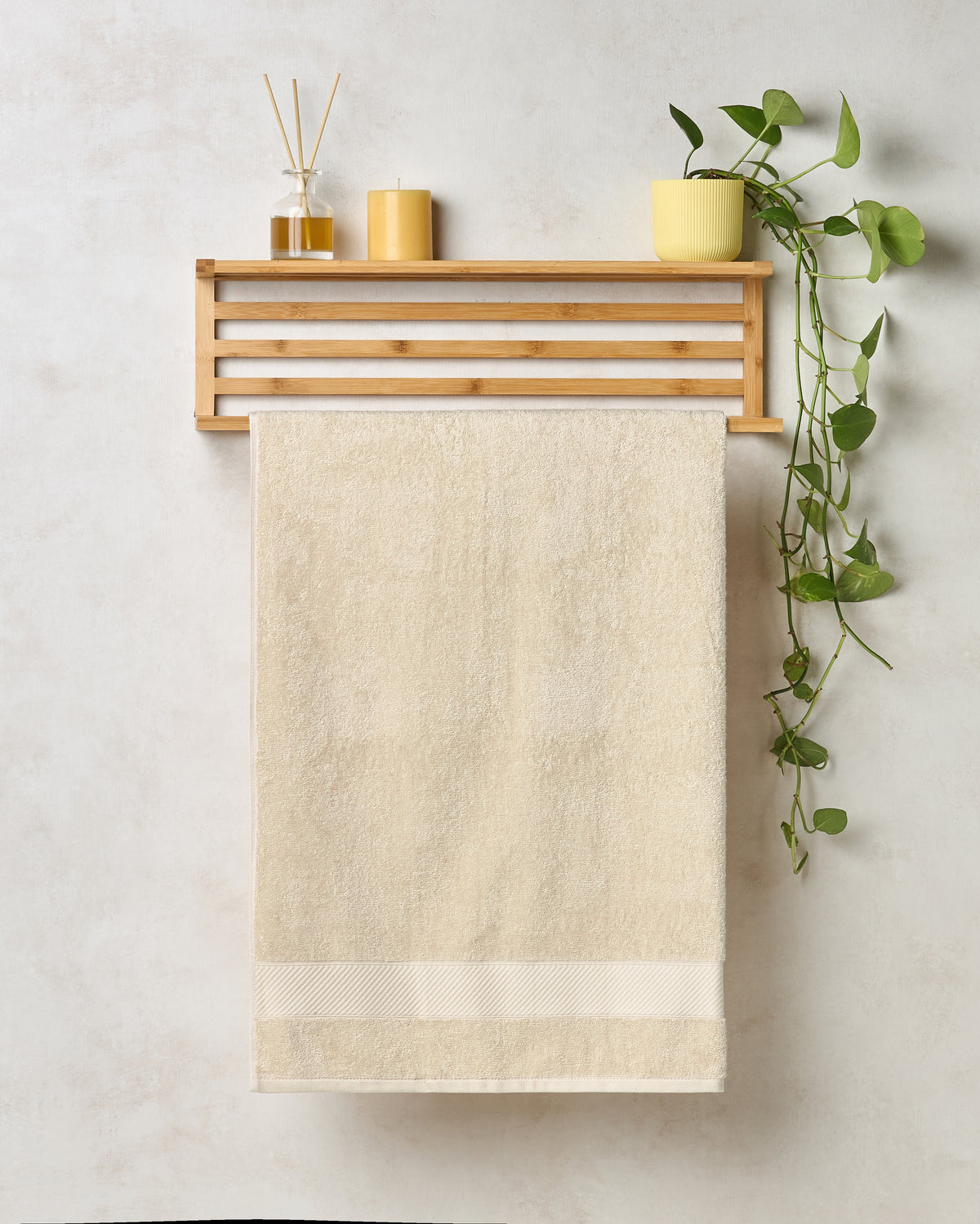 Bamboo Cotton | Bath Towel | 400 GSM | Sand Stone