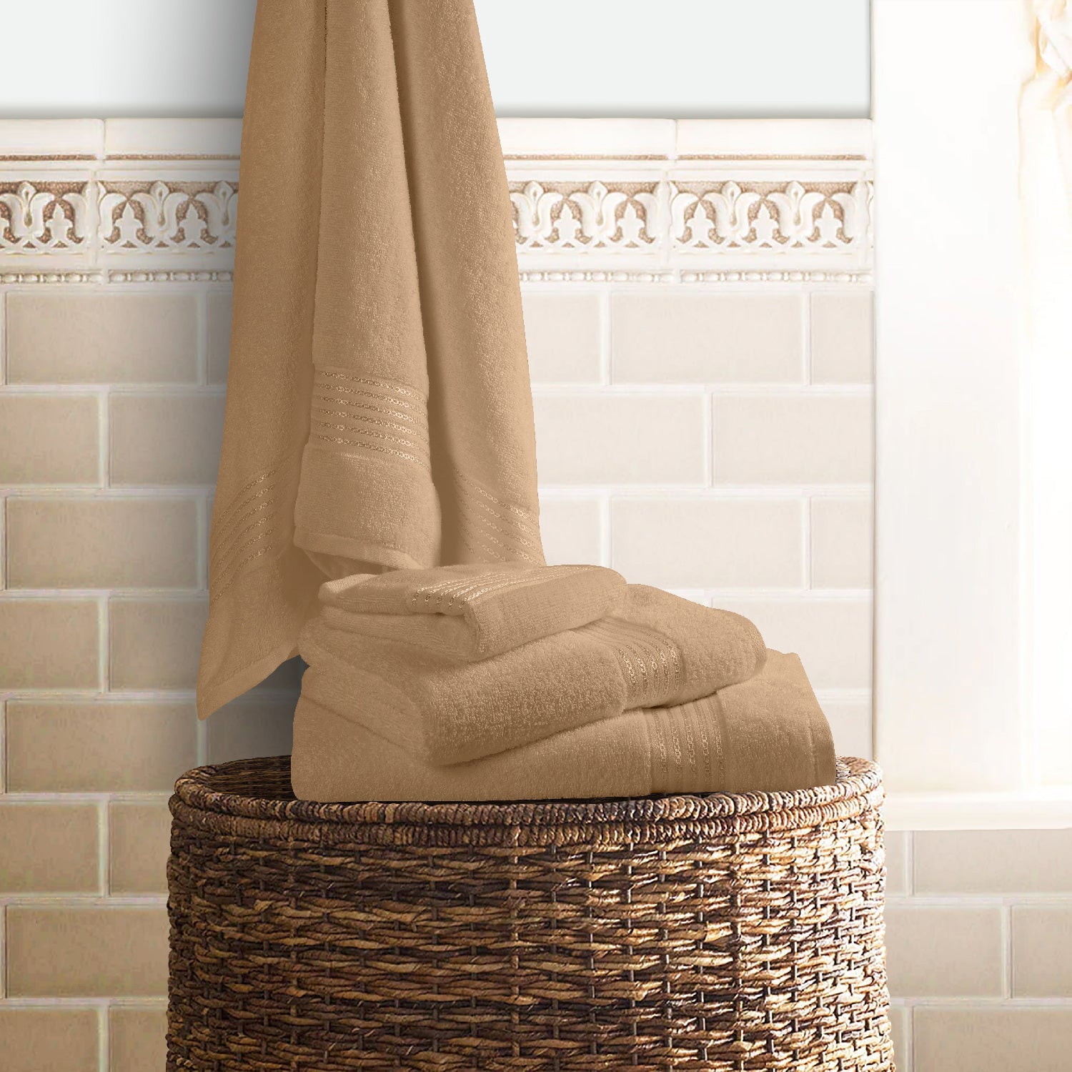 Himeya Elite Regal 500 GSM Bath Towel - Cookie Dough
