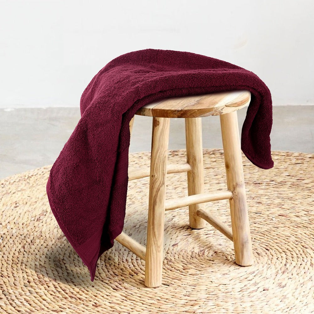 Himeya 100% Cotton 500 GSM Bath Towel -Wine Red