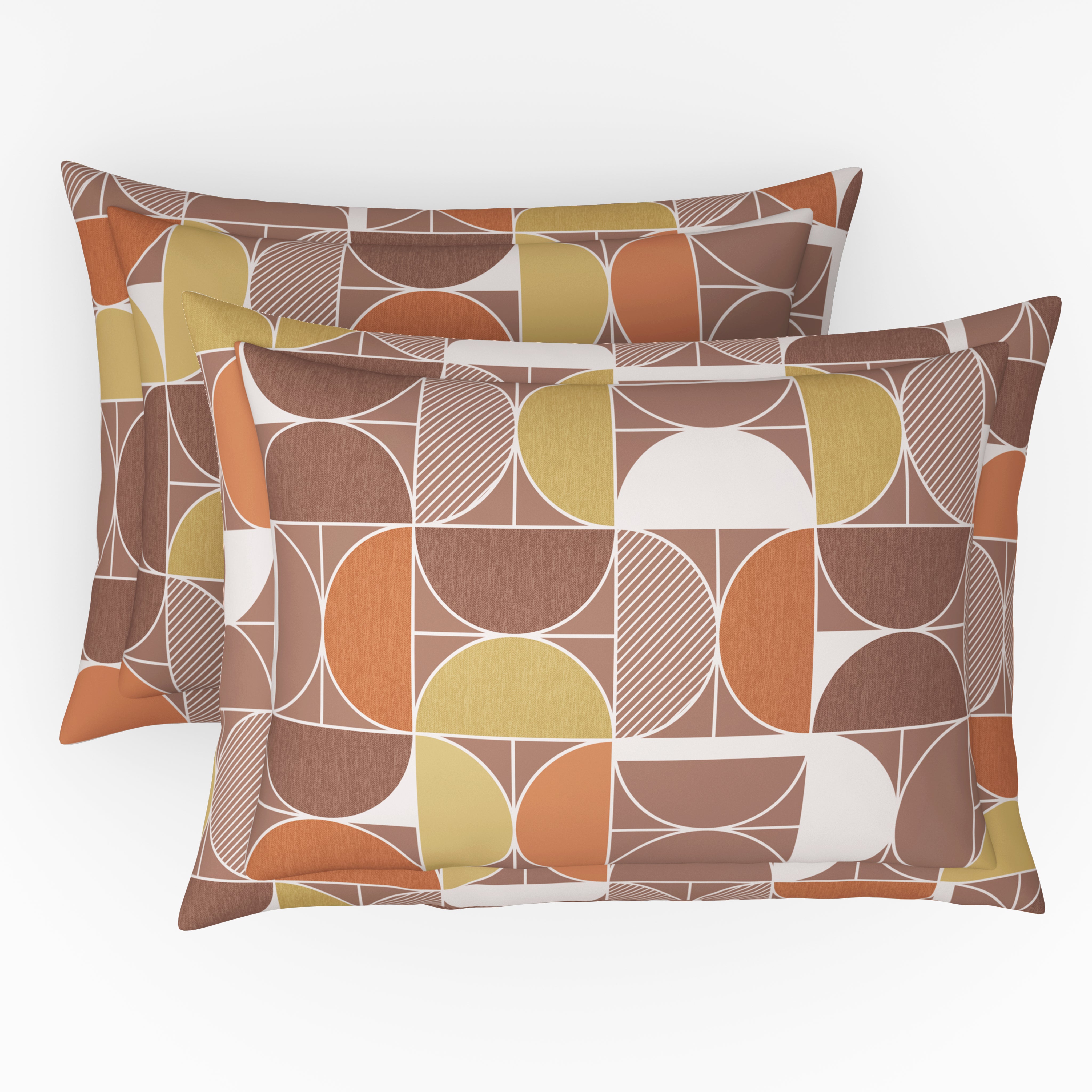 Comfort Collection, Bold & Beyond | Printed King Bedsheet Set | 120 TC Cotton - Mocha Brown by Himeya