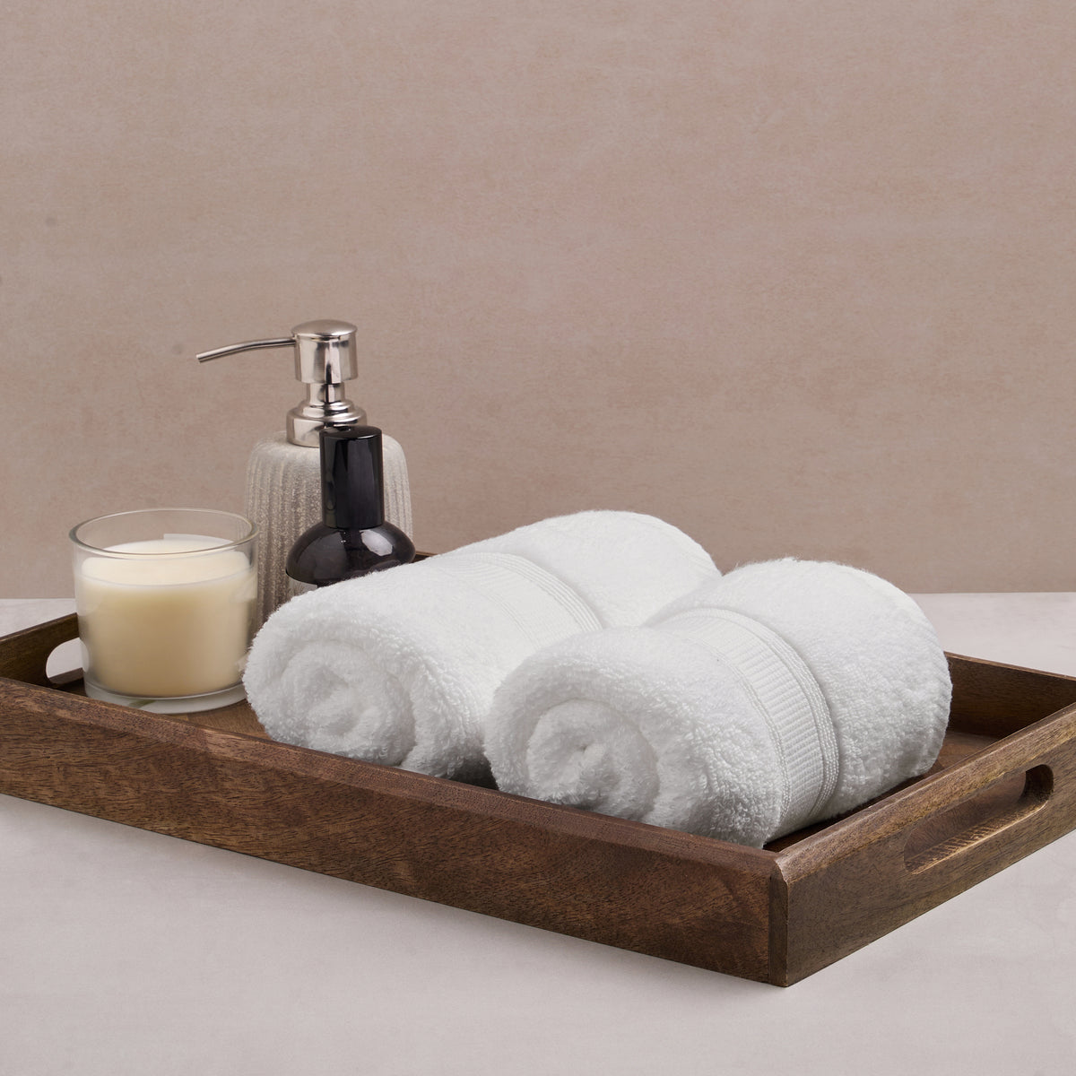 Gold Collection | Hand Towel(pack of 2) | 700 GSM | White