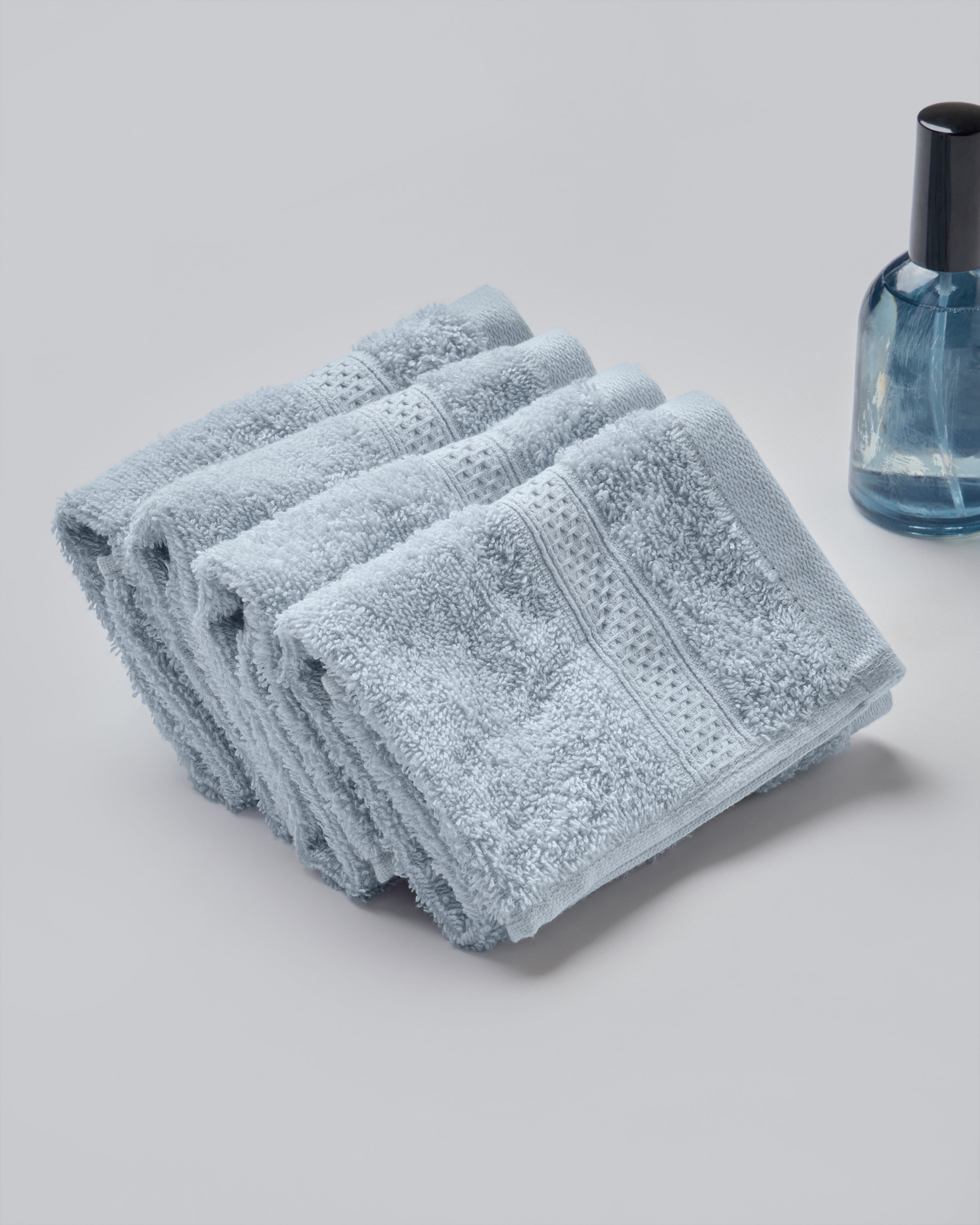 The Elite Collection | Face Towel | 450 GSM Pack of 4 | Cloudy Grey
