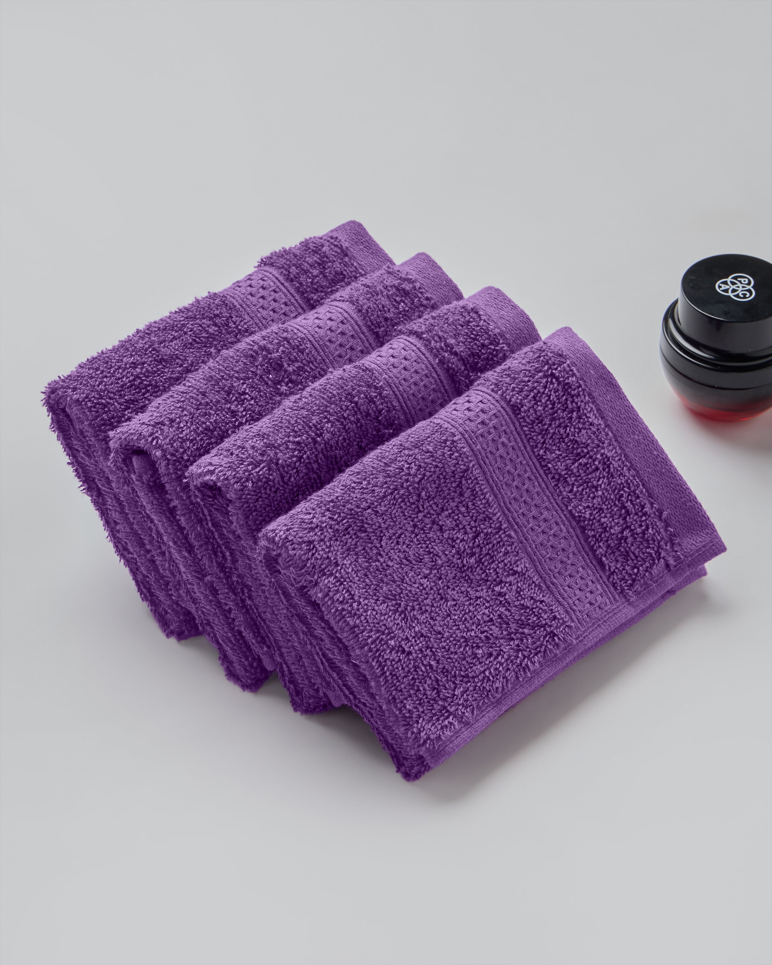 The Elite Collection | Face Towel | 450 GSM Pack of 4 | Spice Violet