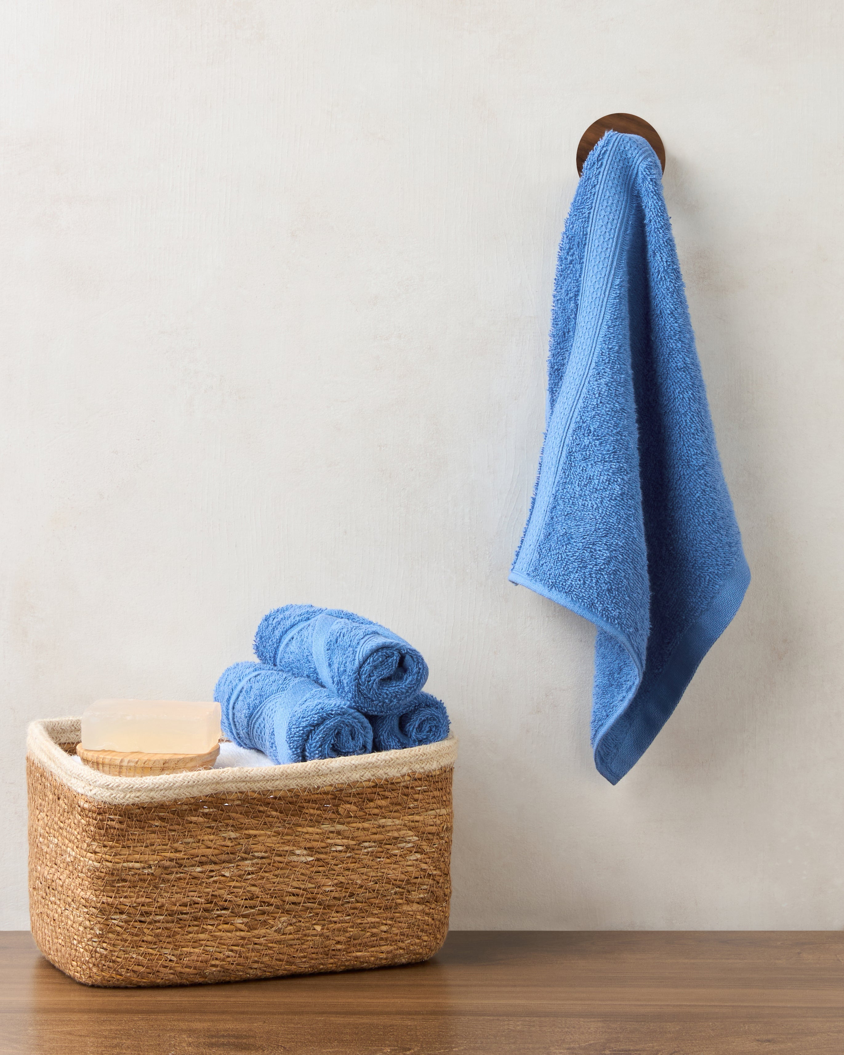 The Elite Collection | Face Towel | 450 GSM Pack of 4 | Imperial Blue