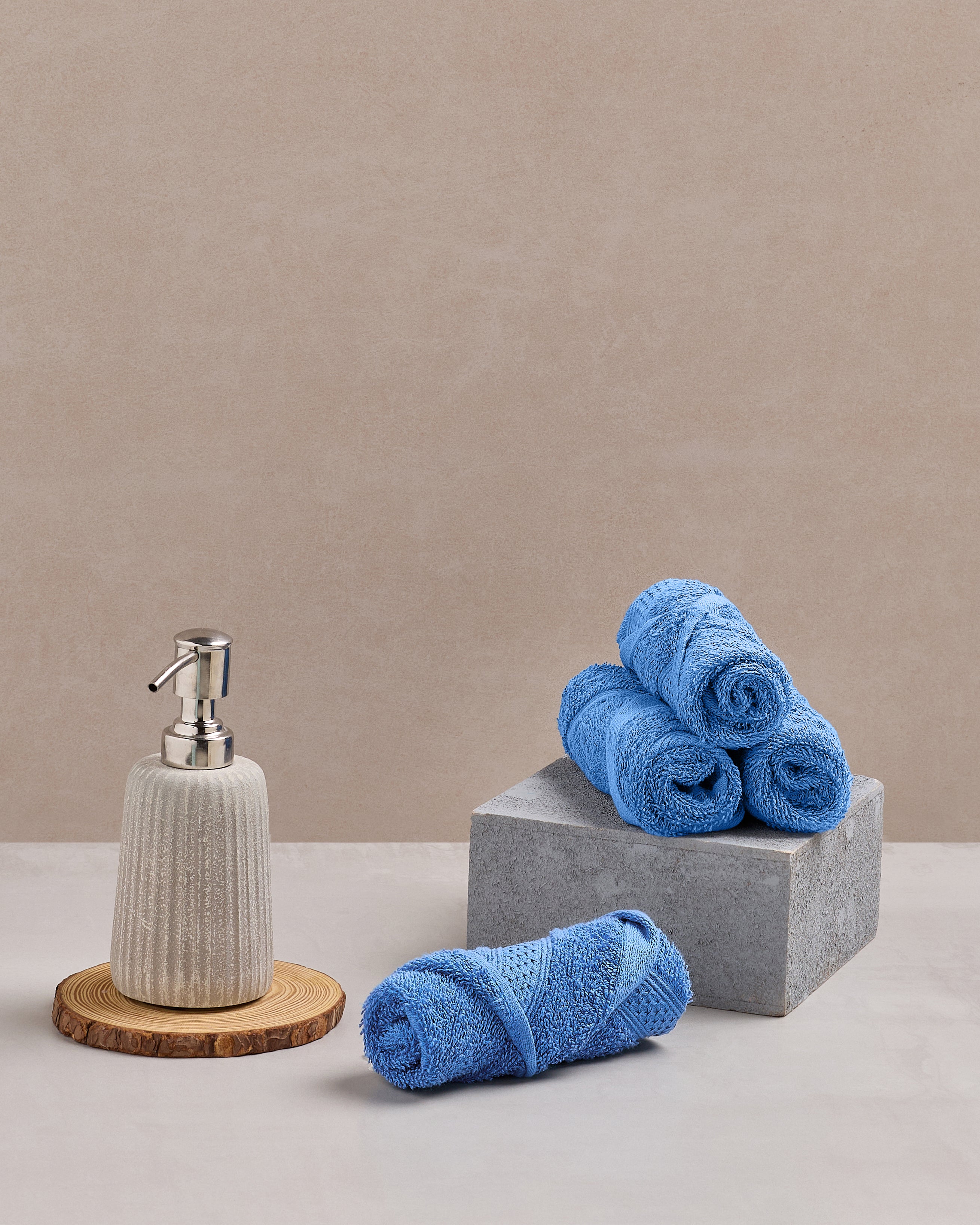 The Elite Collection | Face Towel | 450 GSM Pack of 4 | Imperial Blue