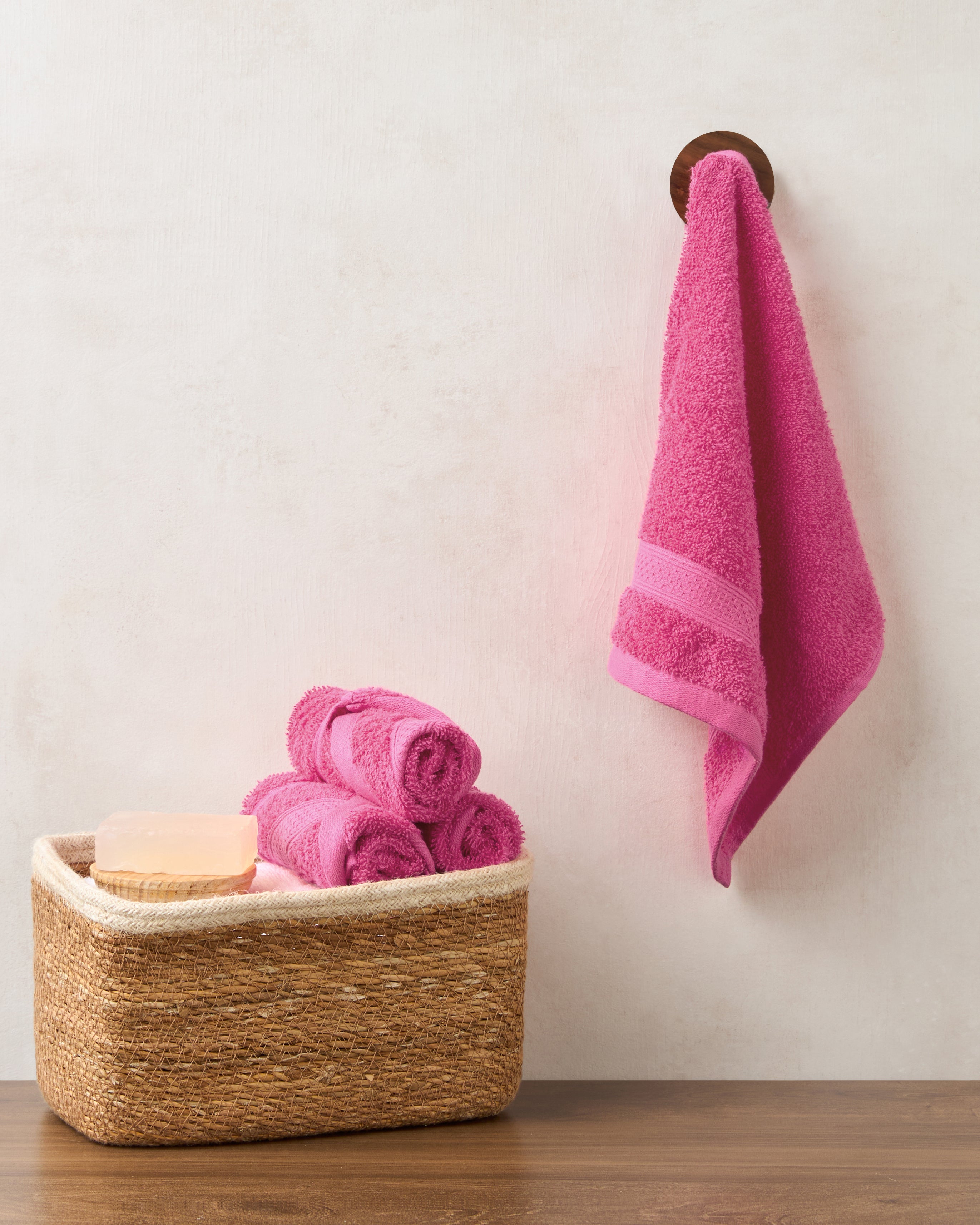 The Elite Collection | Face Towel | 450 GSM Pack of 4 | Sorbet Pink