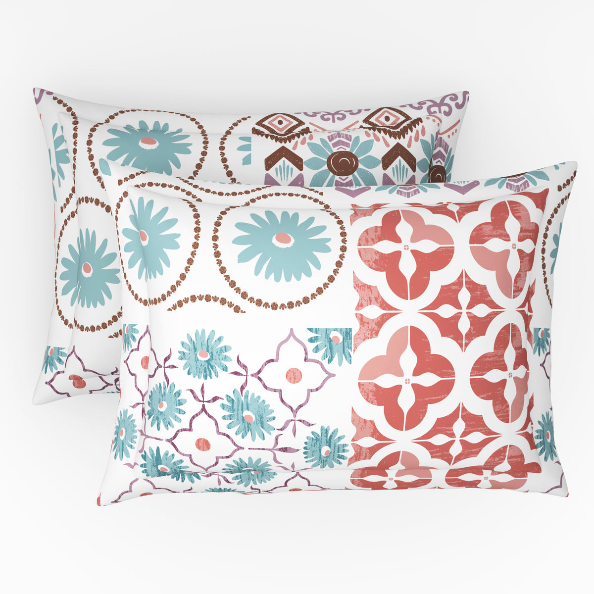 The Comfort Collection | Printed King Bedsheet Set | 144 TC Cotton | Earthy Peach
