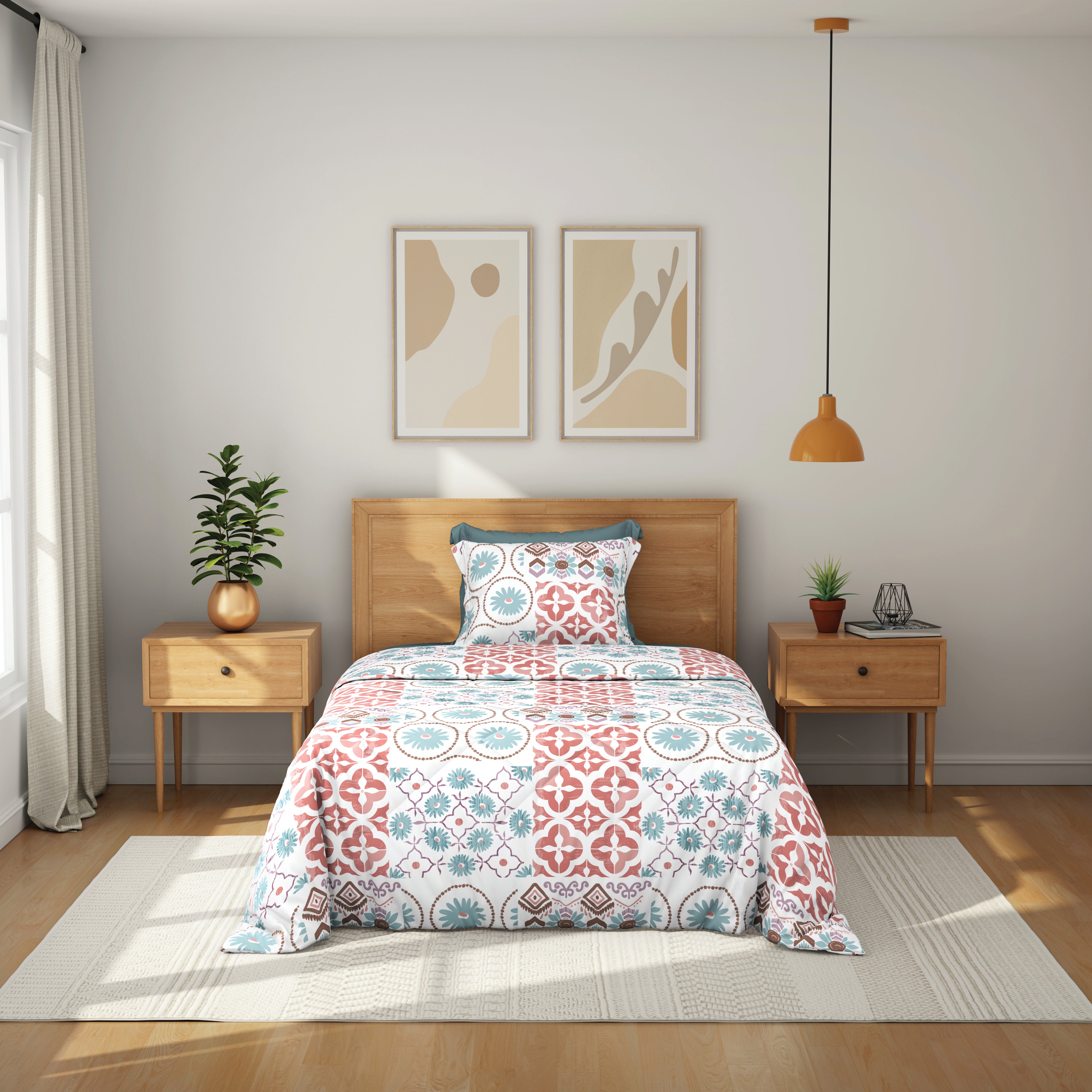 Comfort Collection, Classic | Single Comforter | 144 TC Cotton - Earthy Peach - by Himeya