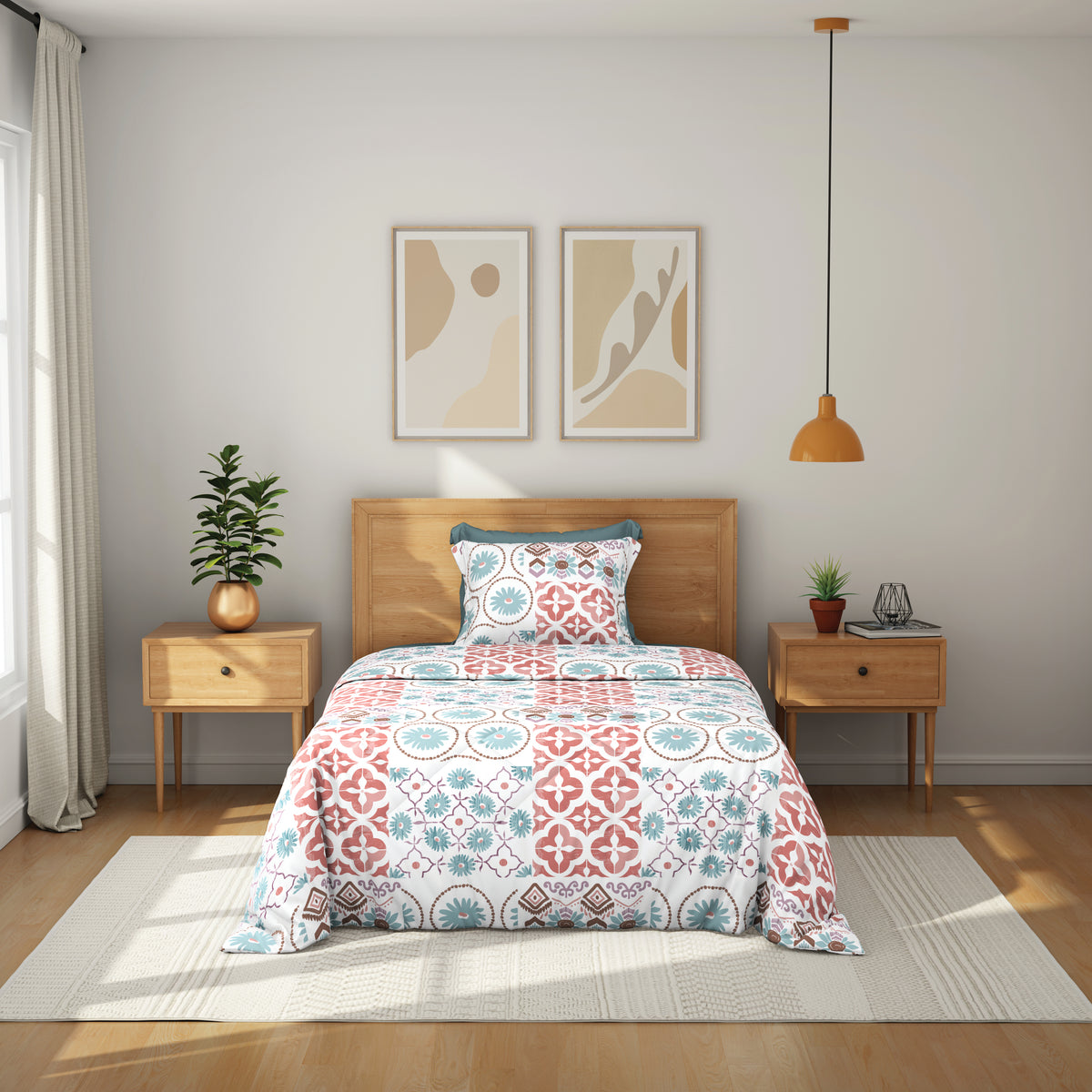 Comfort Collection, Classic | Single Comforter | 144 TC Cotton - Earthy Peach - by Himeya